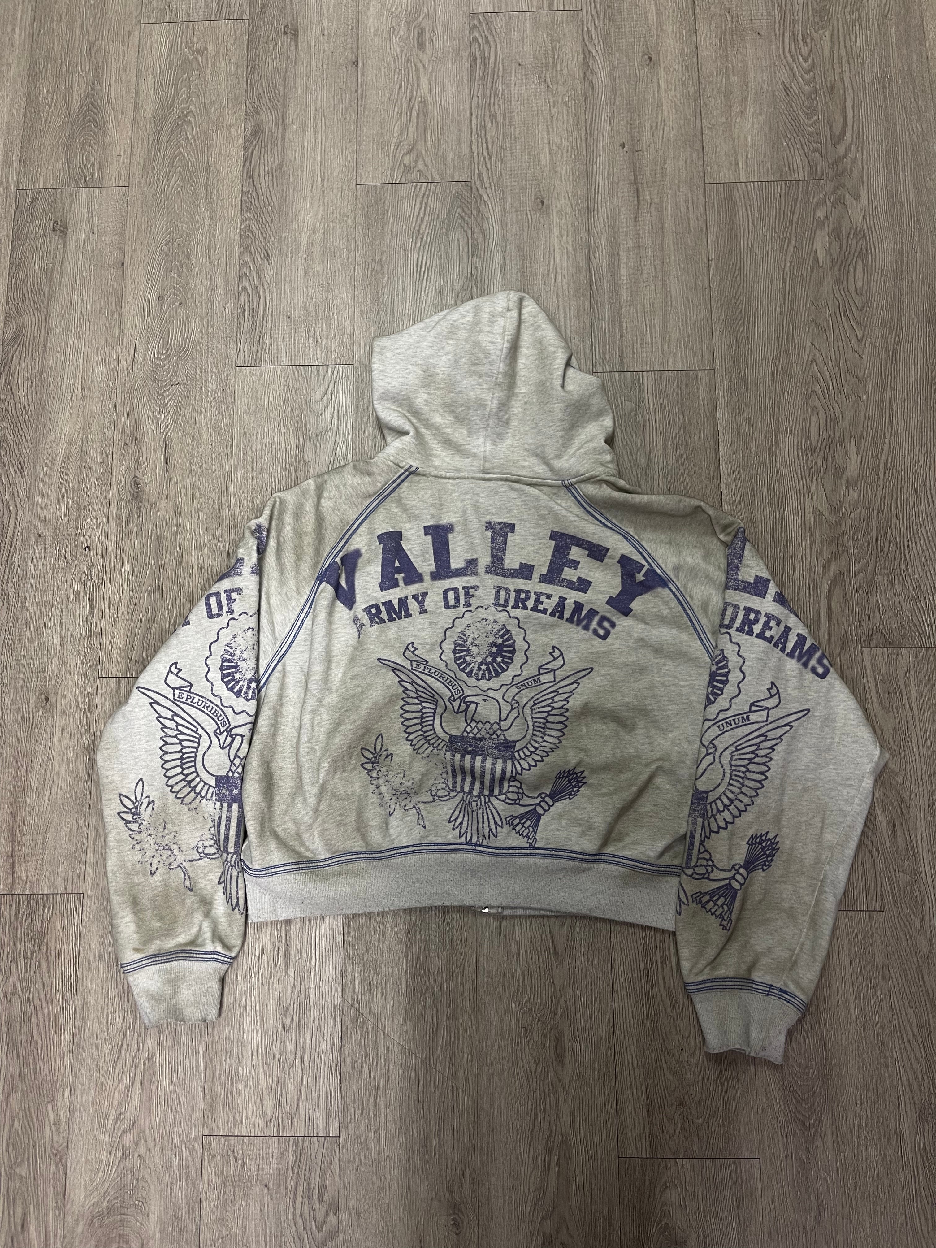 Vale Grey Army Zip Up