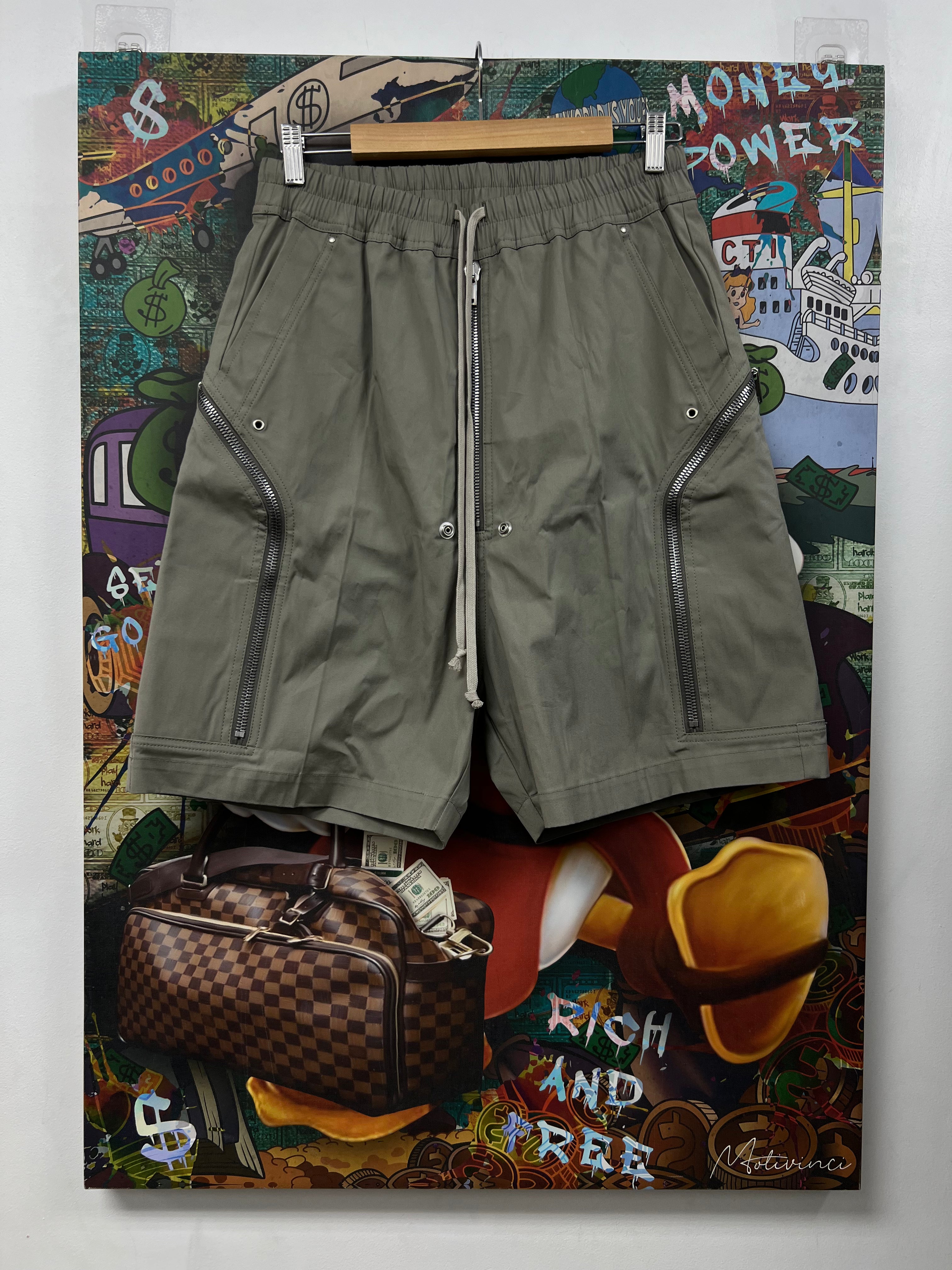 Rick Owens Dark Pearl Heizer Bela Shorts