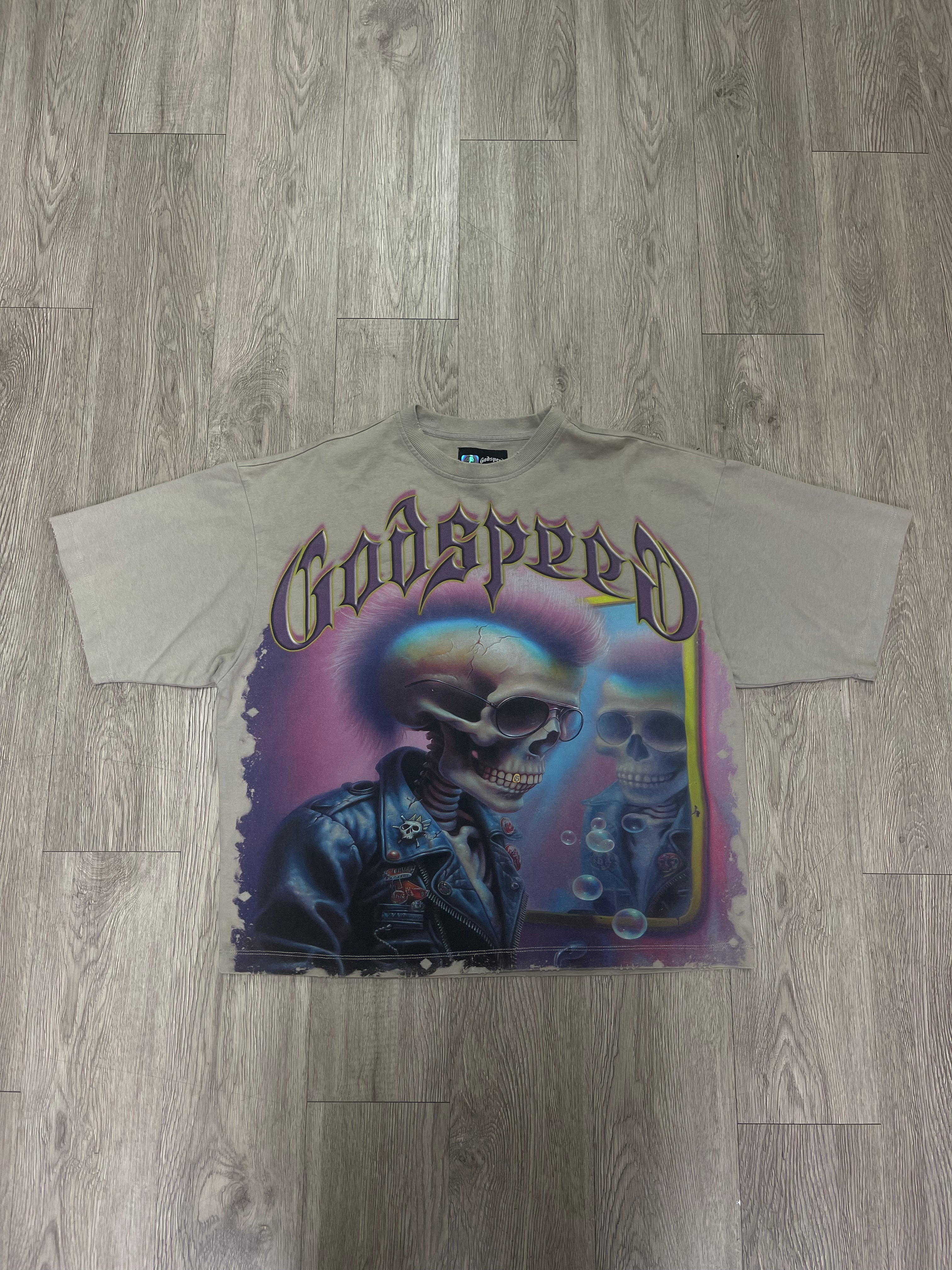 Godspeed Stone Wash Man In The Mirror Tee