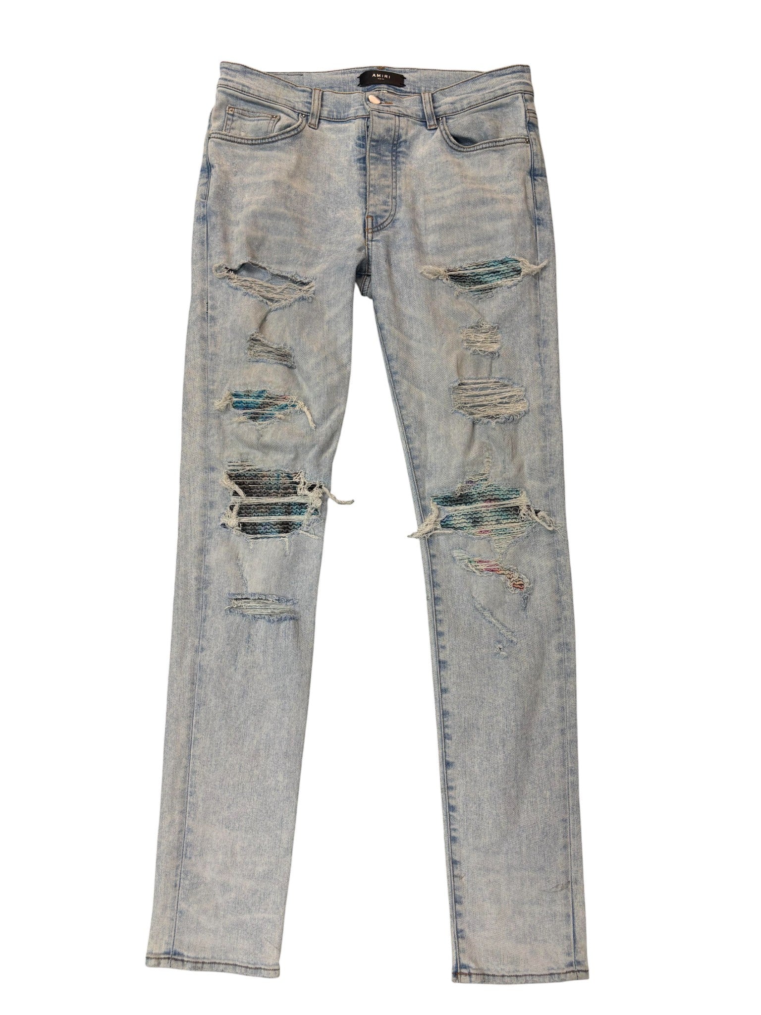 Amiri MX1 Light Wash & Tie Dye Jeans