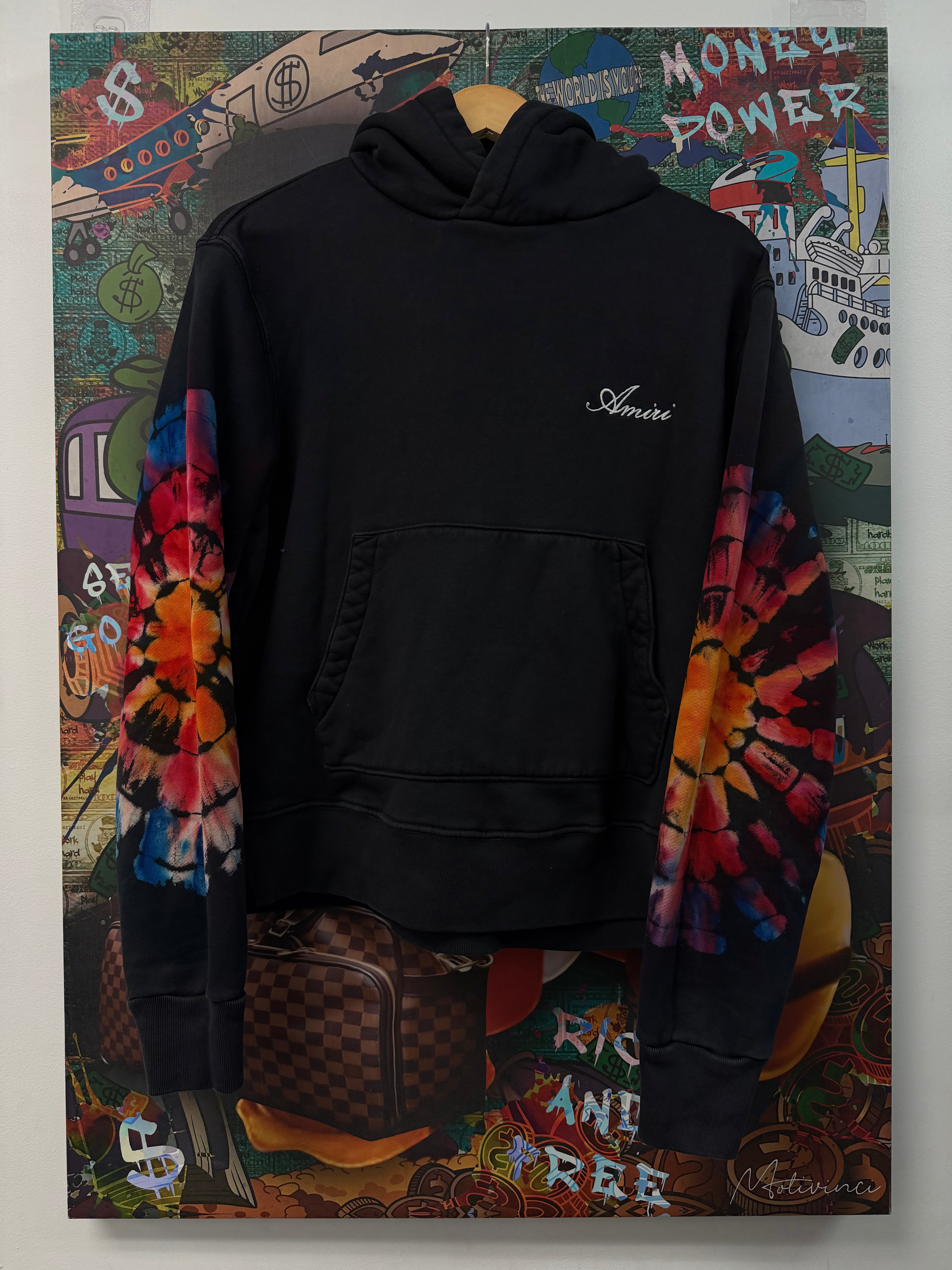 Amiri Black Tie Dye Hoodie