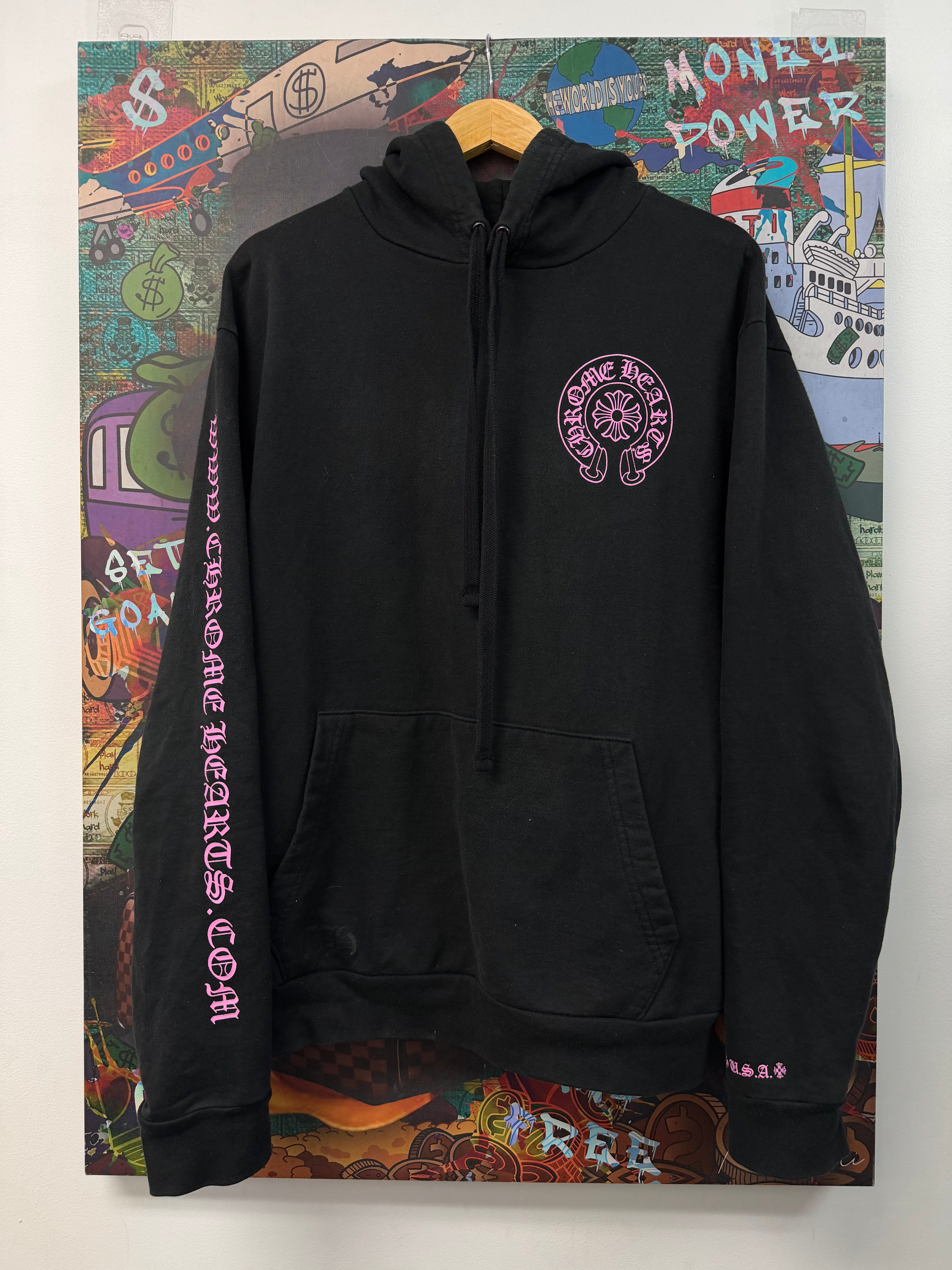 Chrome Hearts Black Pink Horseshoe Online Hoodie