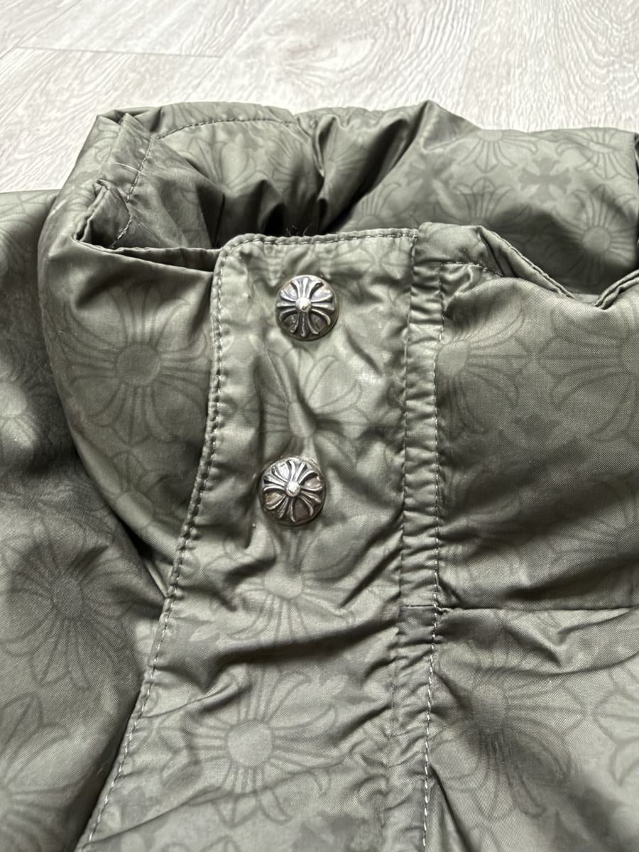 Chrome Hearts Olive Monogram Puffer Jacket