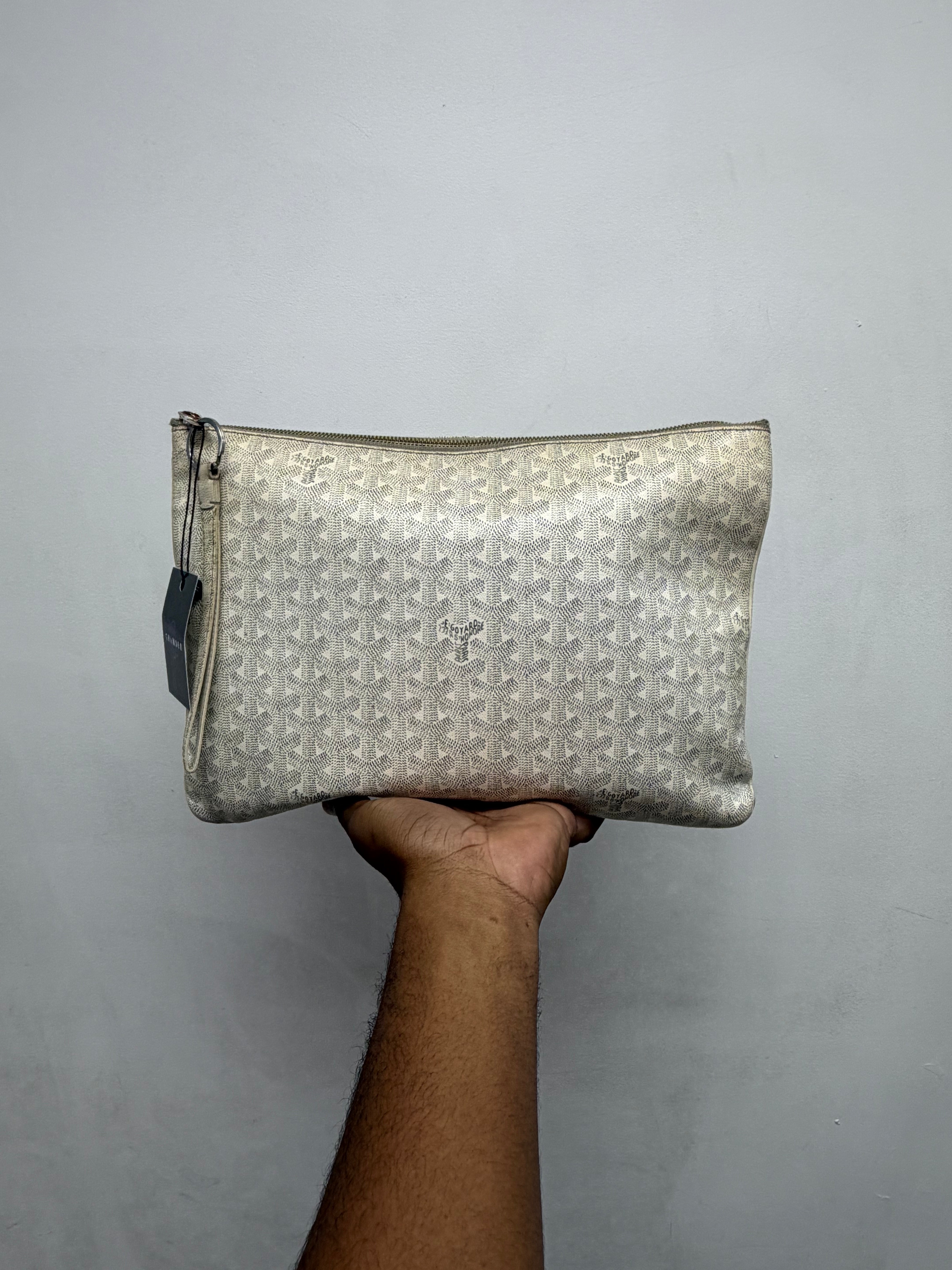 Goyard White Senat (With Lanyard) Bag
