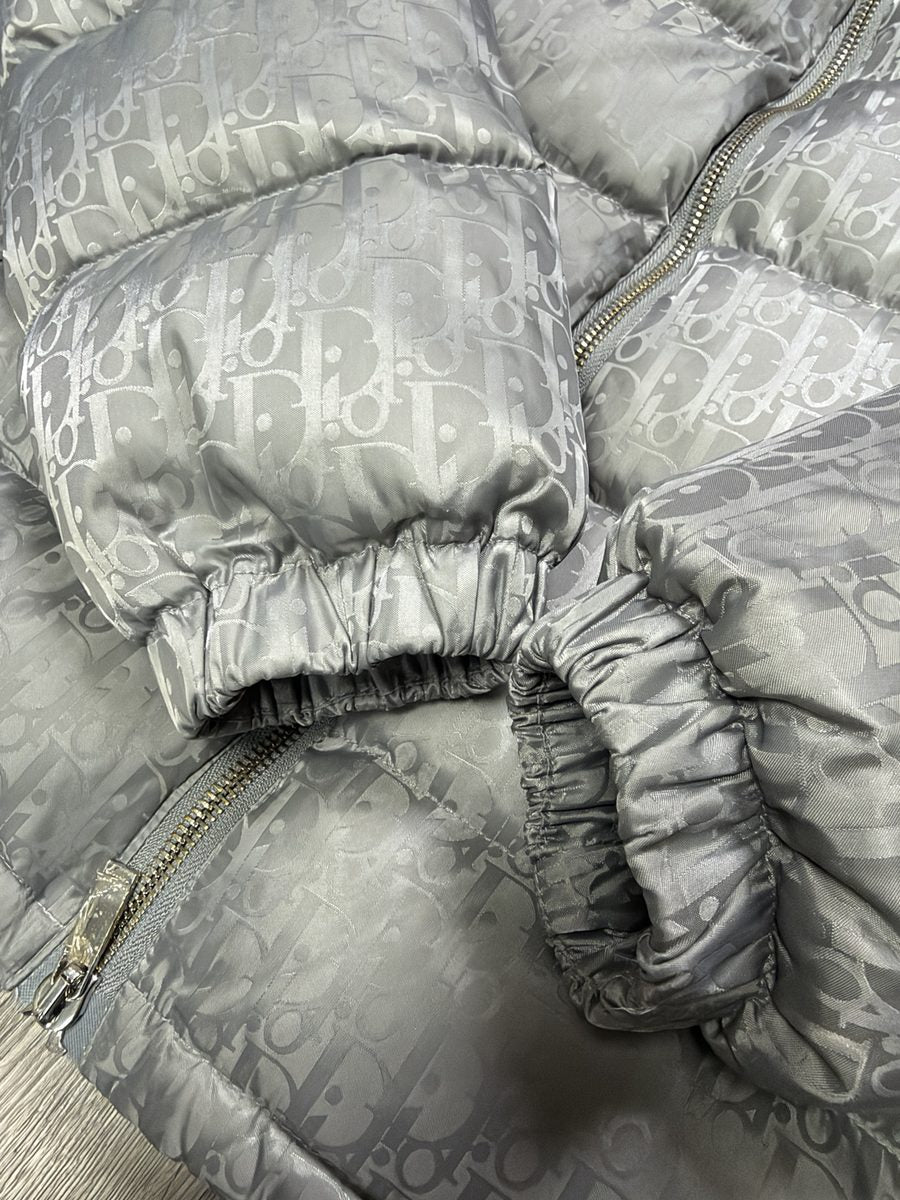 Dior Grey Oblique Monogram Puffer Jacket