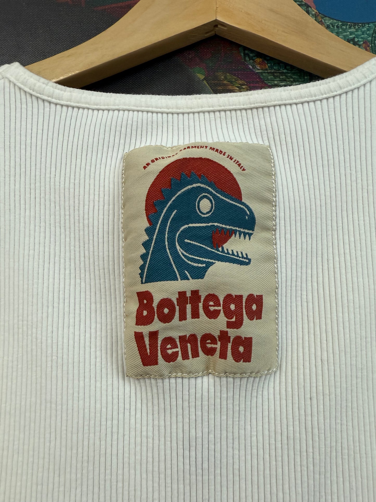 Bottega Veneta White Logo Tank Top