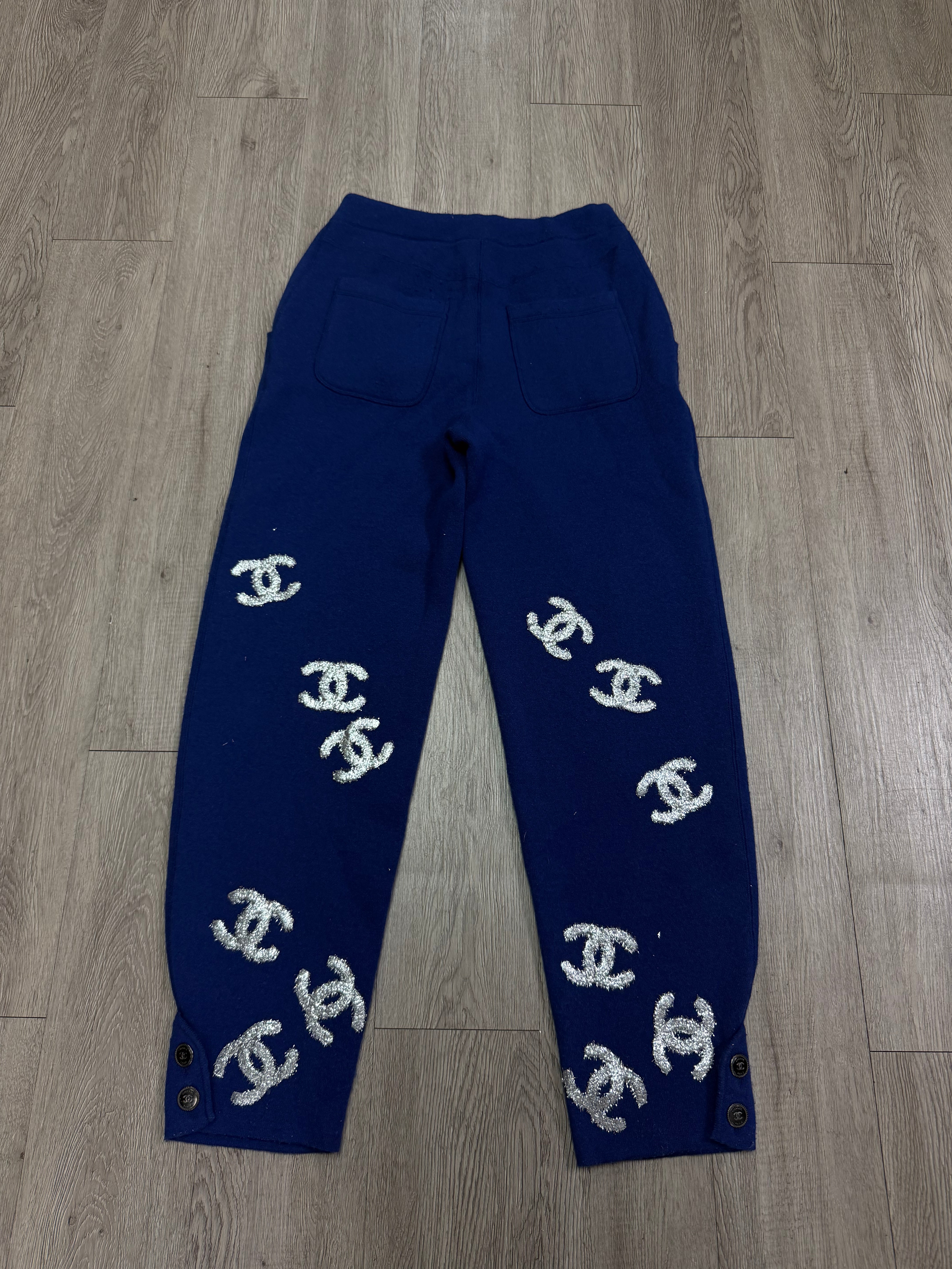 Chanel Blue Silver CC (36) Sweats
