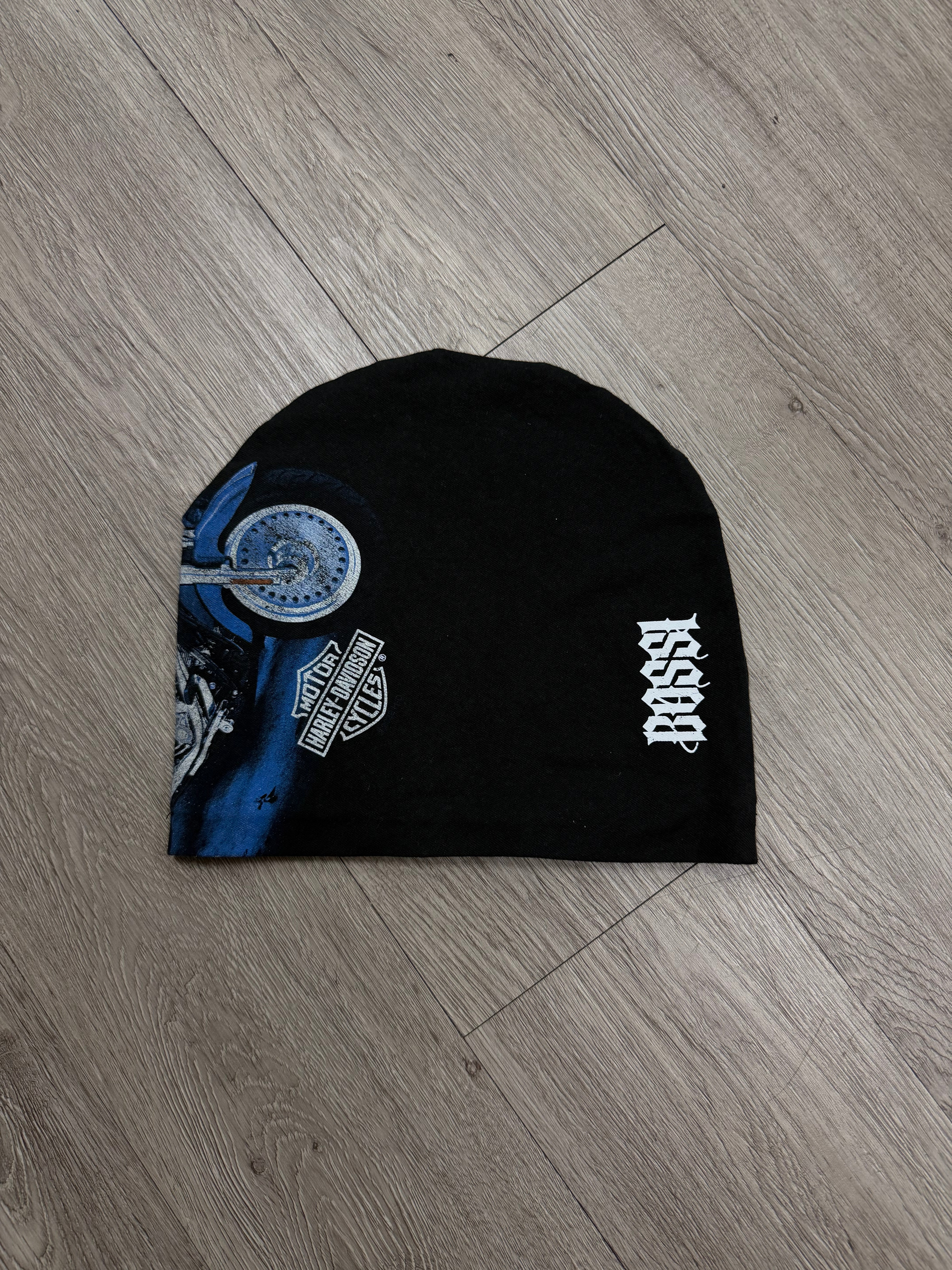Bossi Black Blue Eagle Harley Davidson Rhinestone Beanie
