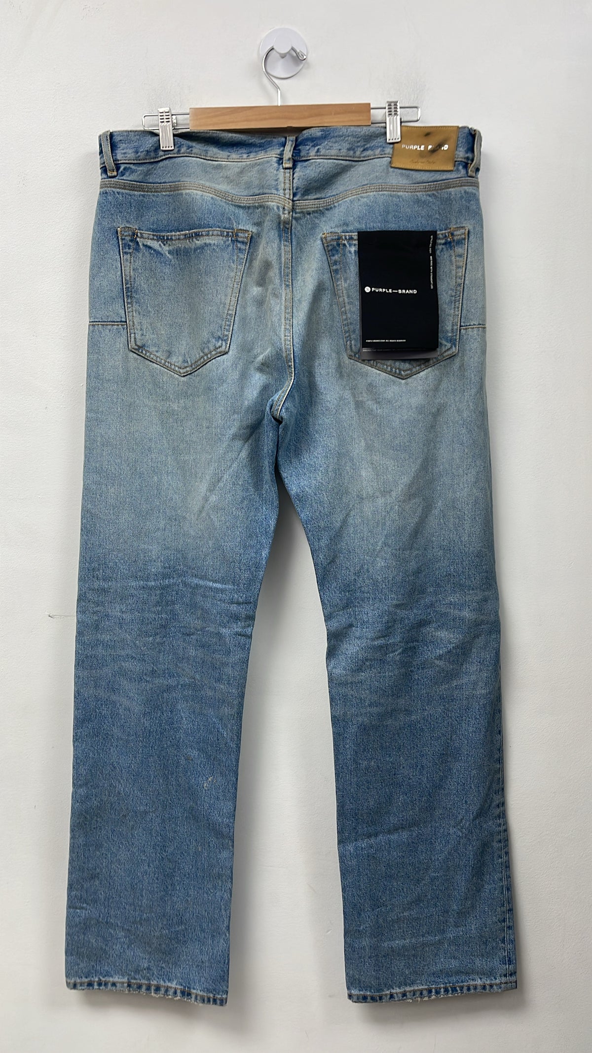 Purple Brand Light Wash Black Label P011 Jeans