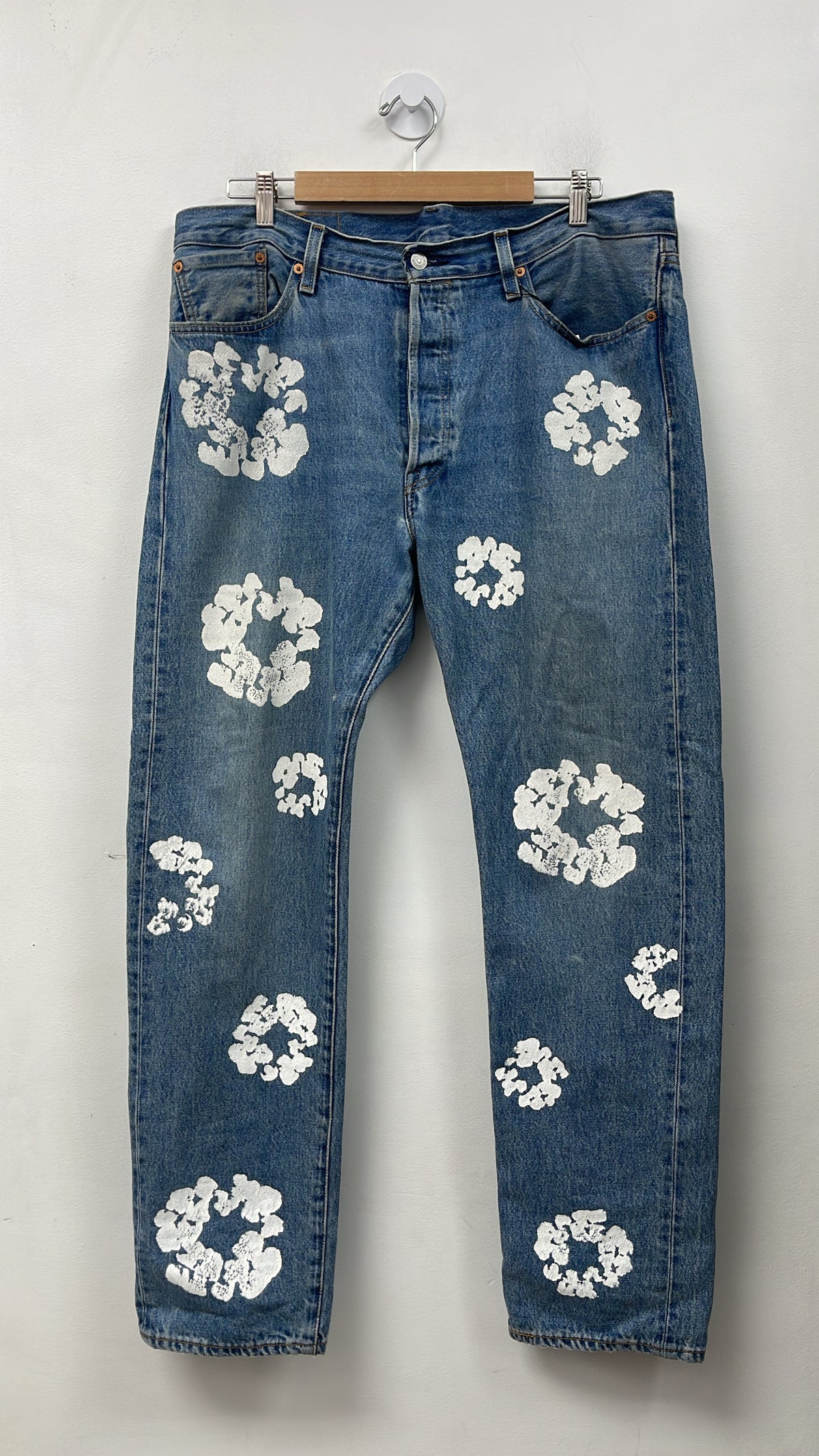 Denim Tears Light Wash Cotton Wreath Jeans