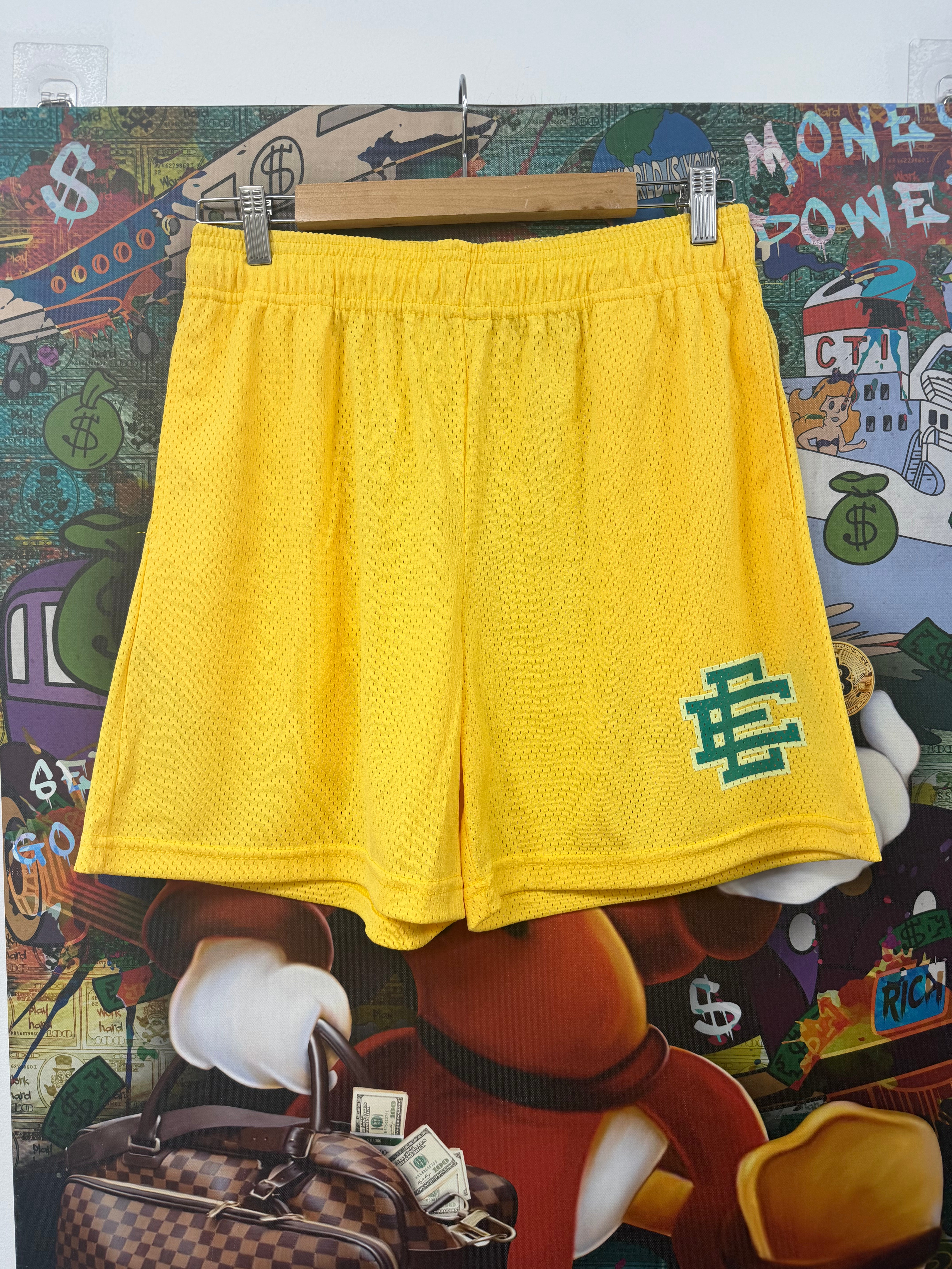 Eric Emanuel Yellow Green Shorts