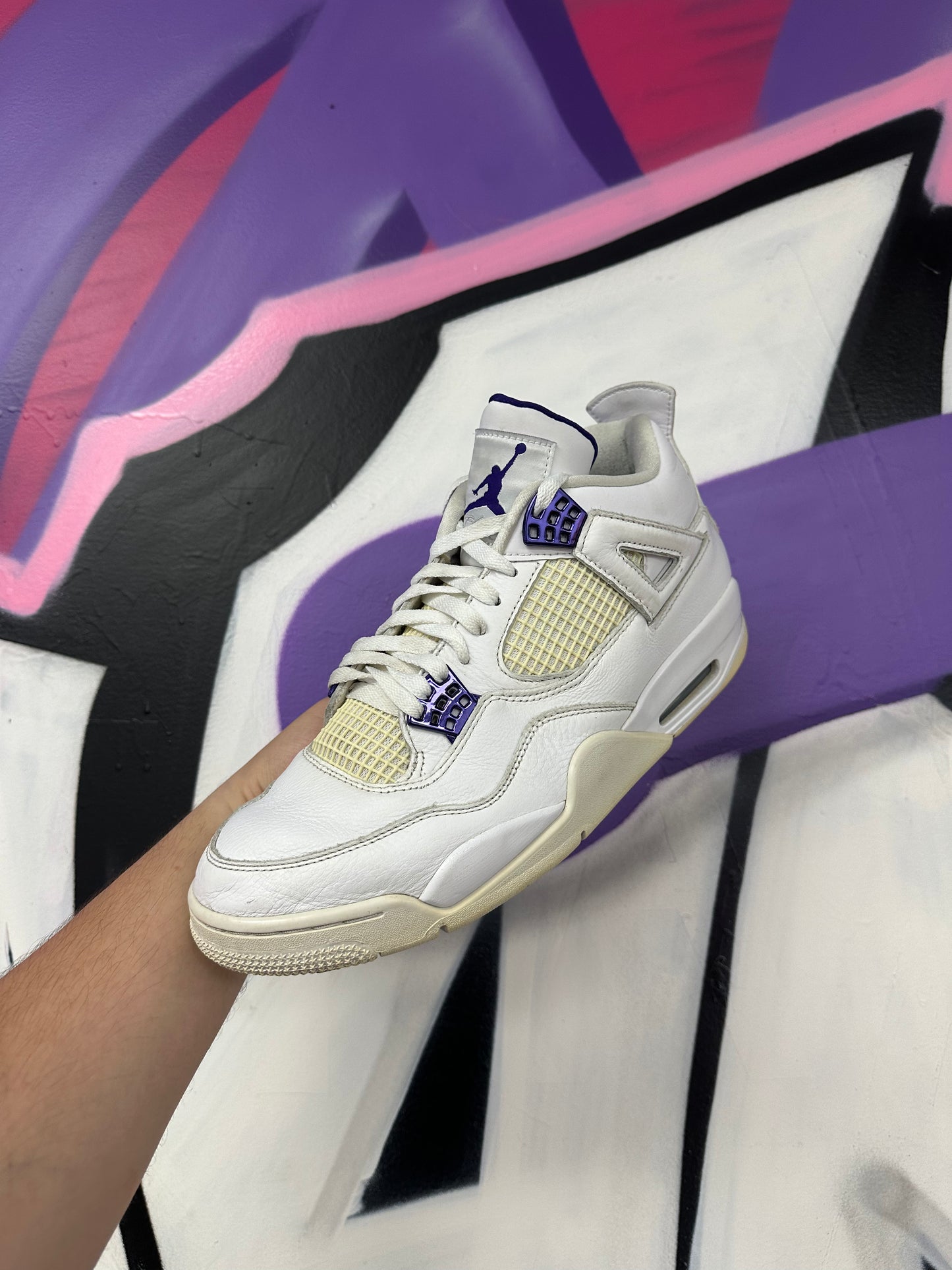 Jordan 4 Metallic Purple Used No Box