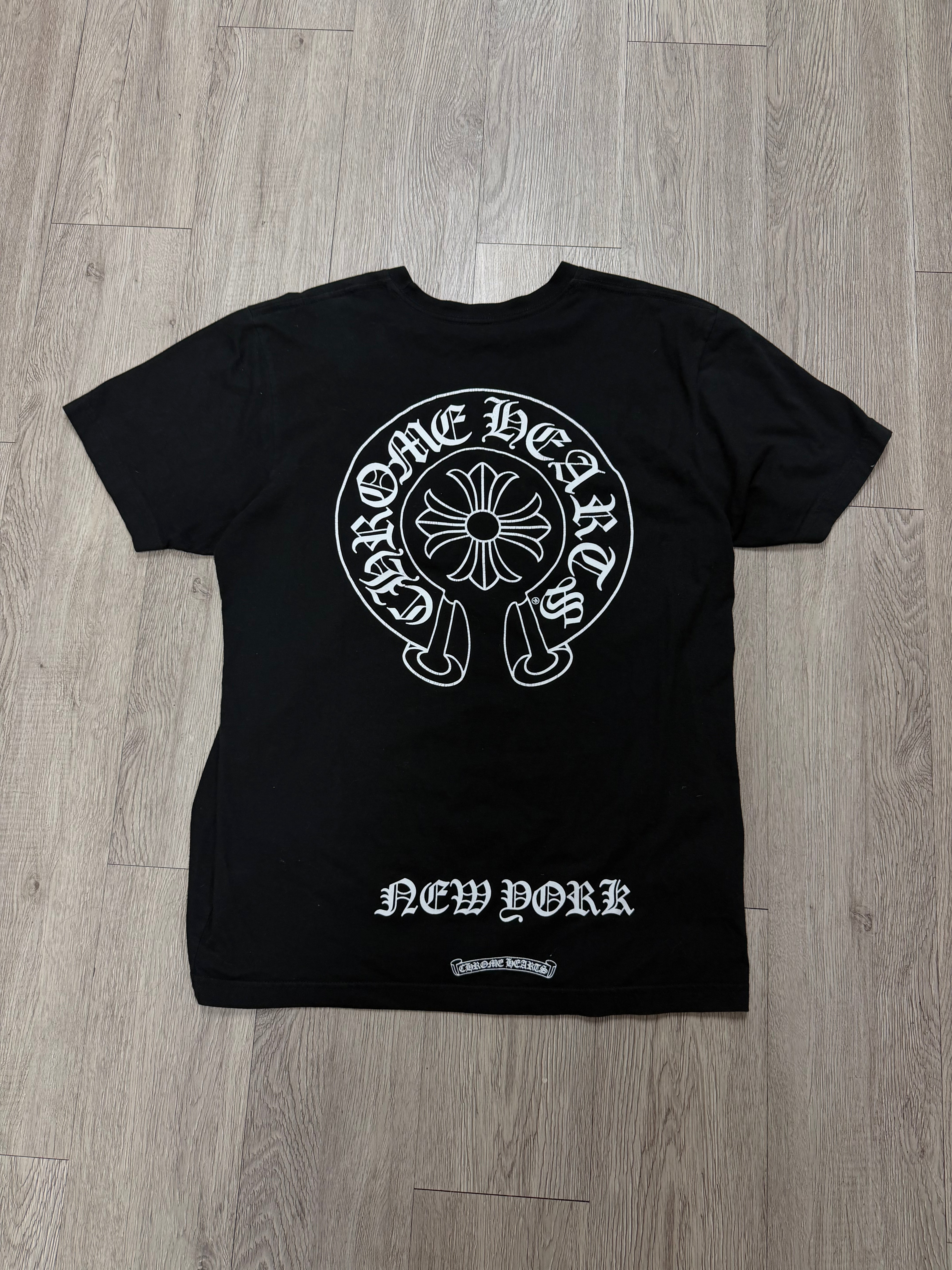 Chrome Hearts Black Horseshoe New York Tee