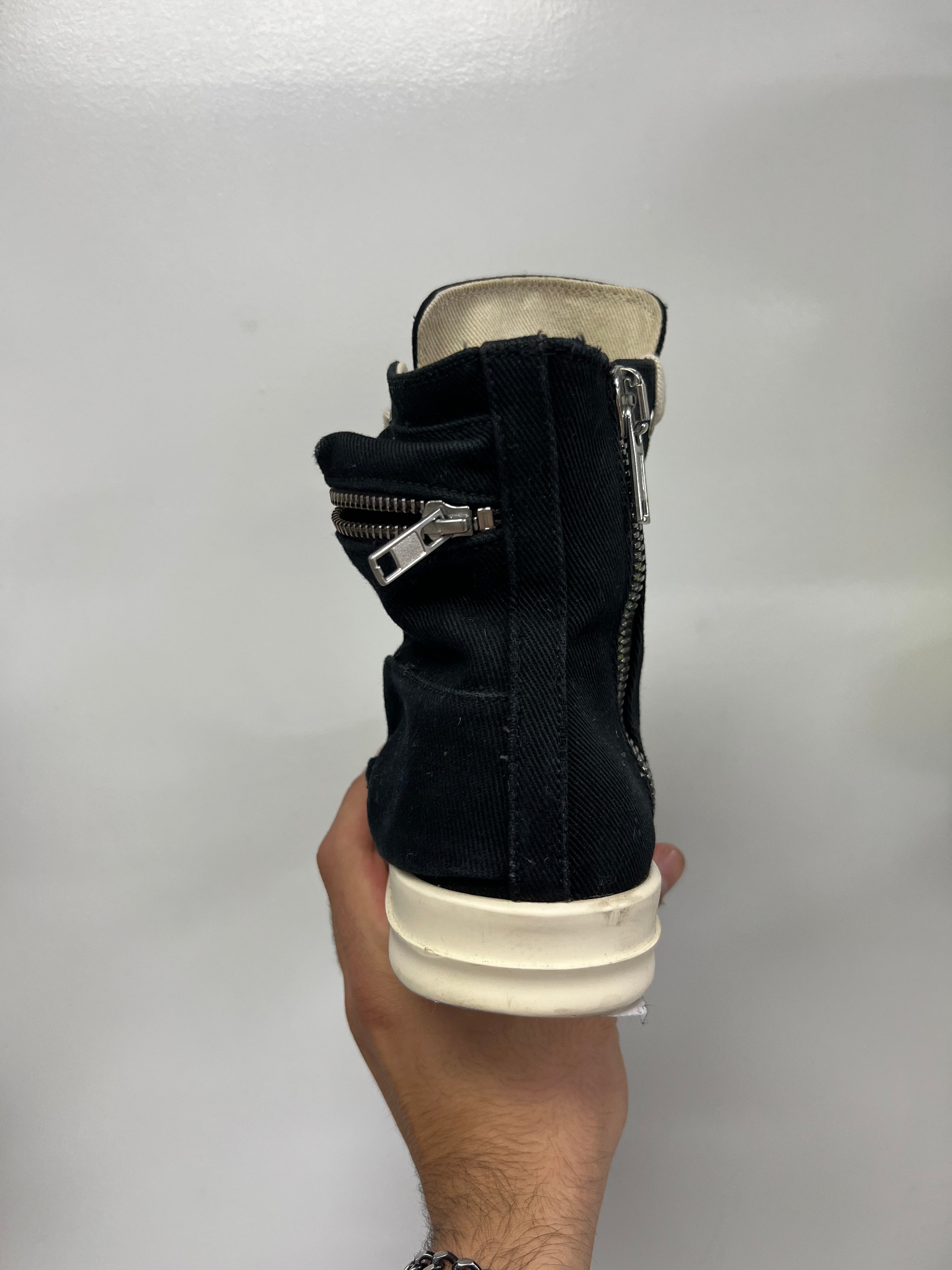 Rick Owens Black Cargo Pocket DRKSHDW Ramone Sneakers