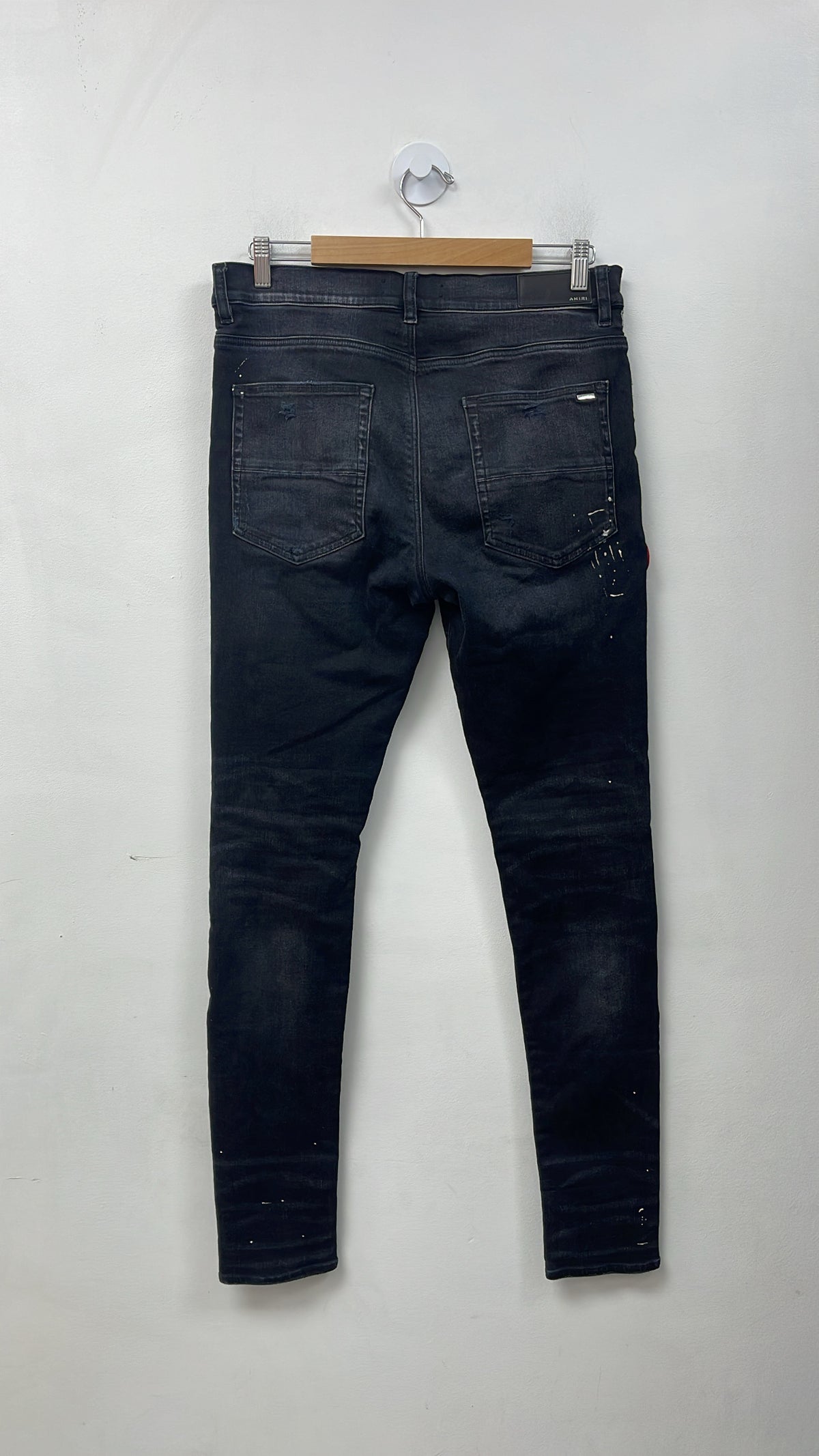 Amiri Black Wash Biker Patchwork Jeans