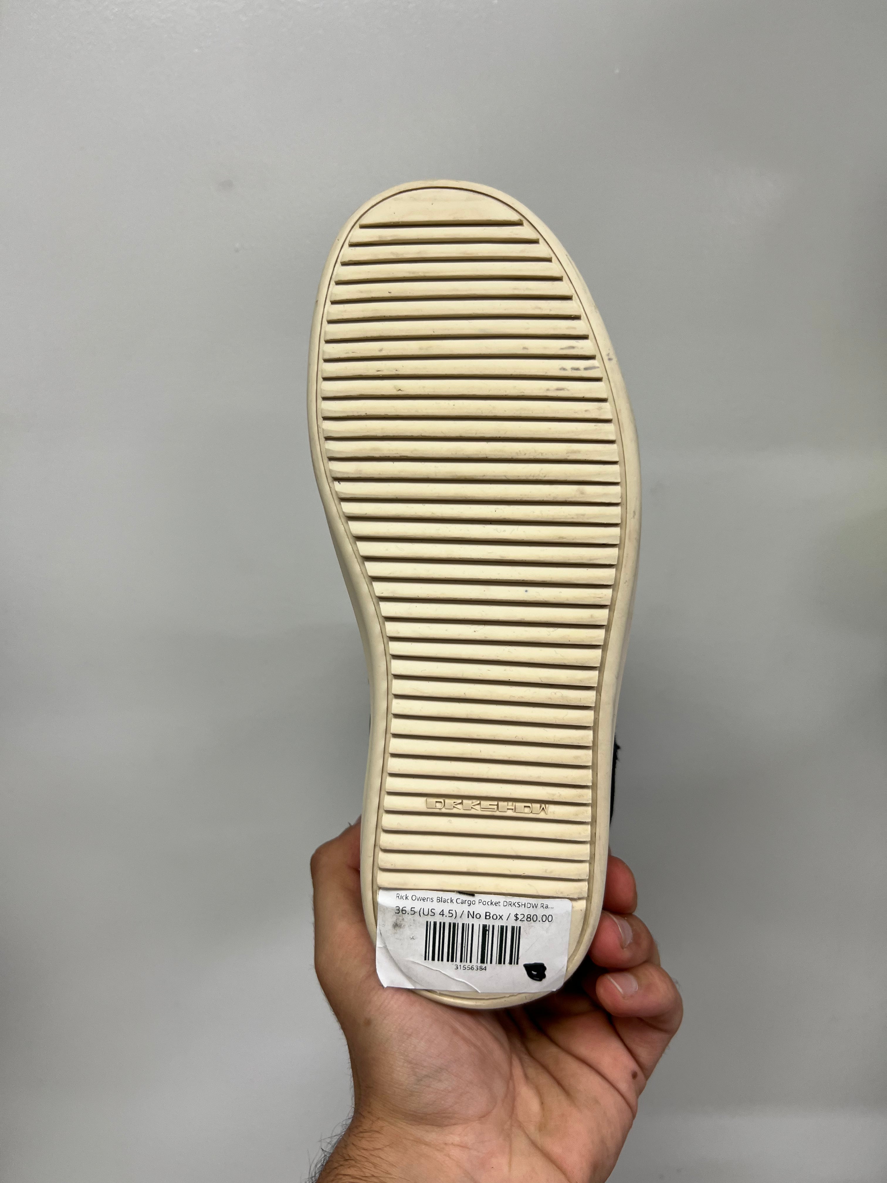 Rick Owens Black Cargo Pocket DRKSHDW Ramone Sneakers