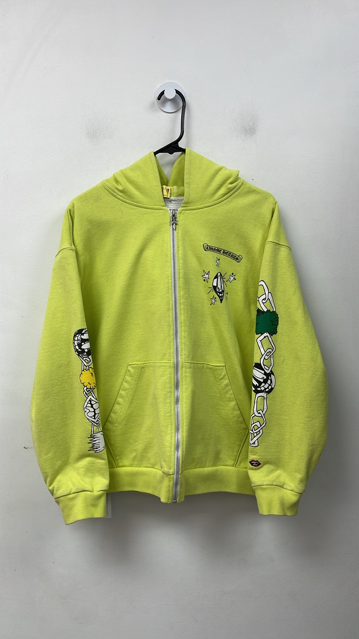 Chrome Hearts Matty Boy Lime Link Thermal Zip Up
