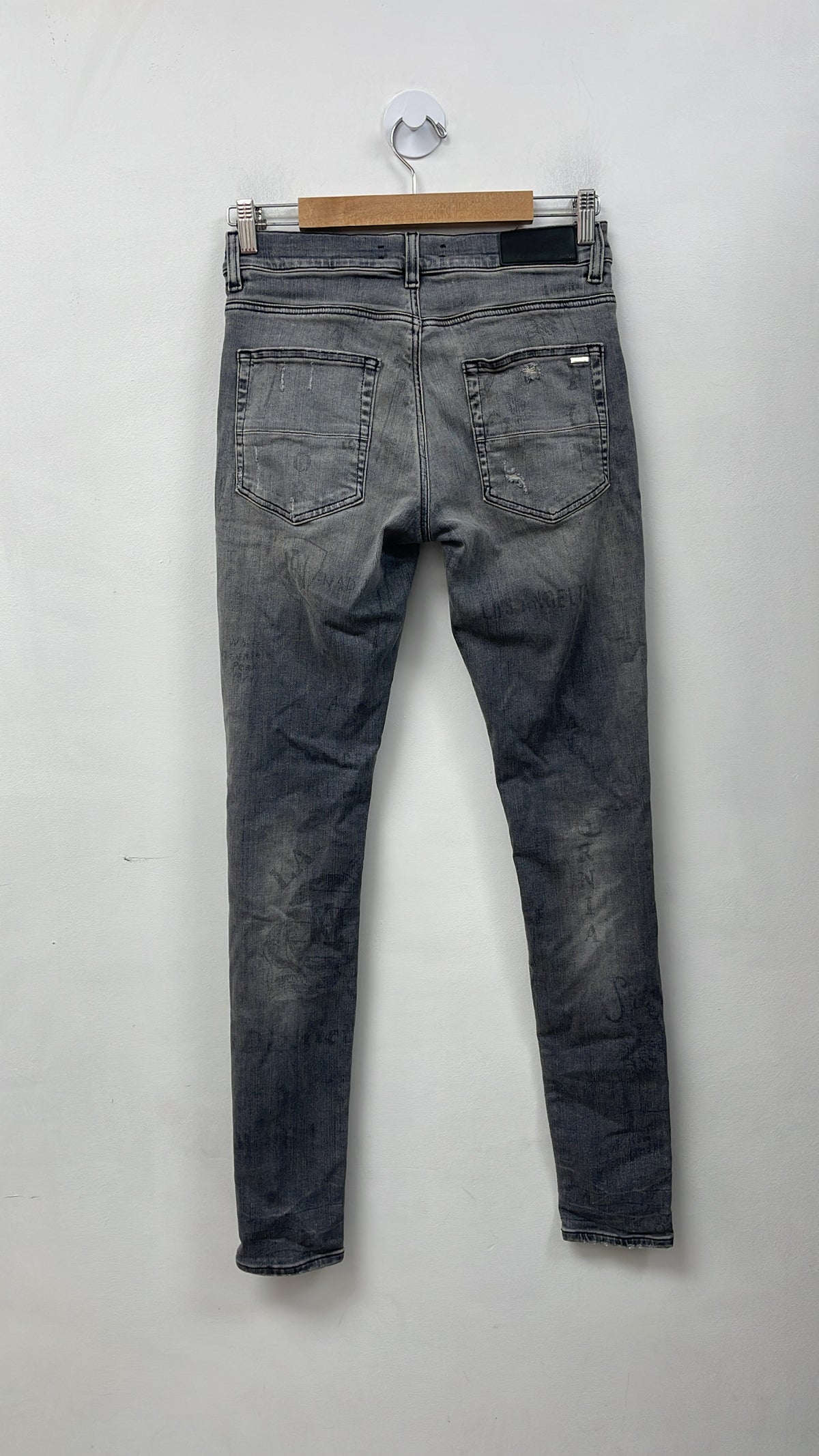 Amiri Grey Military Stencil Jeans