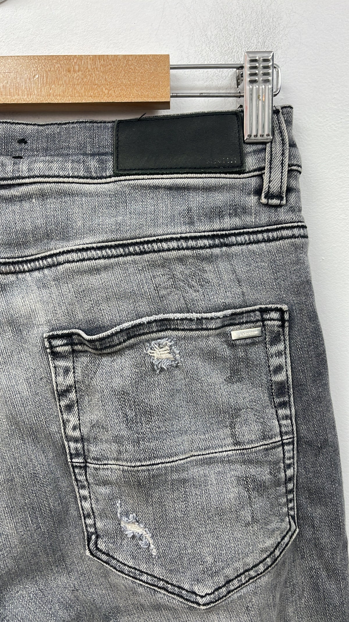 Amiri Grey Military Stencil Jeans