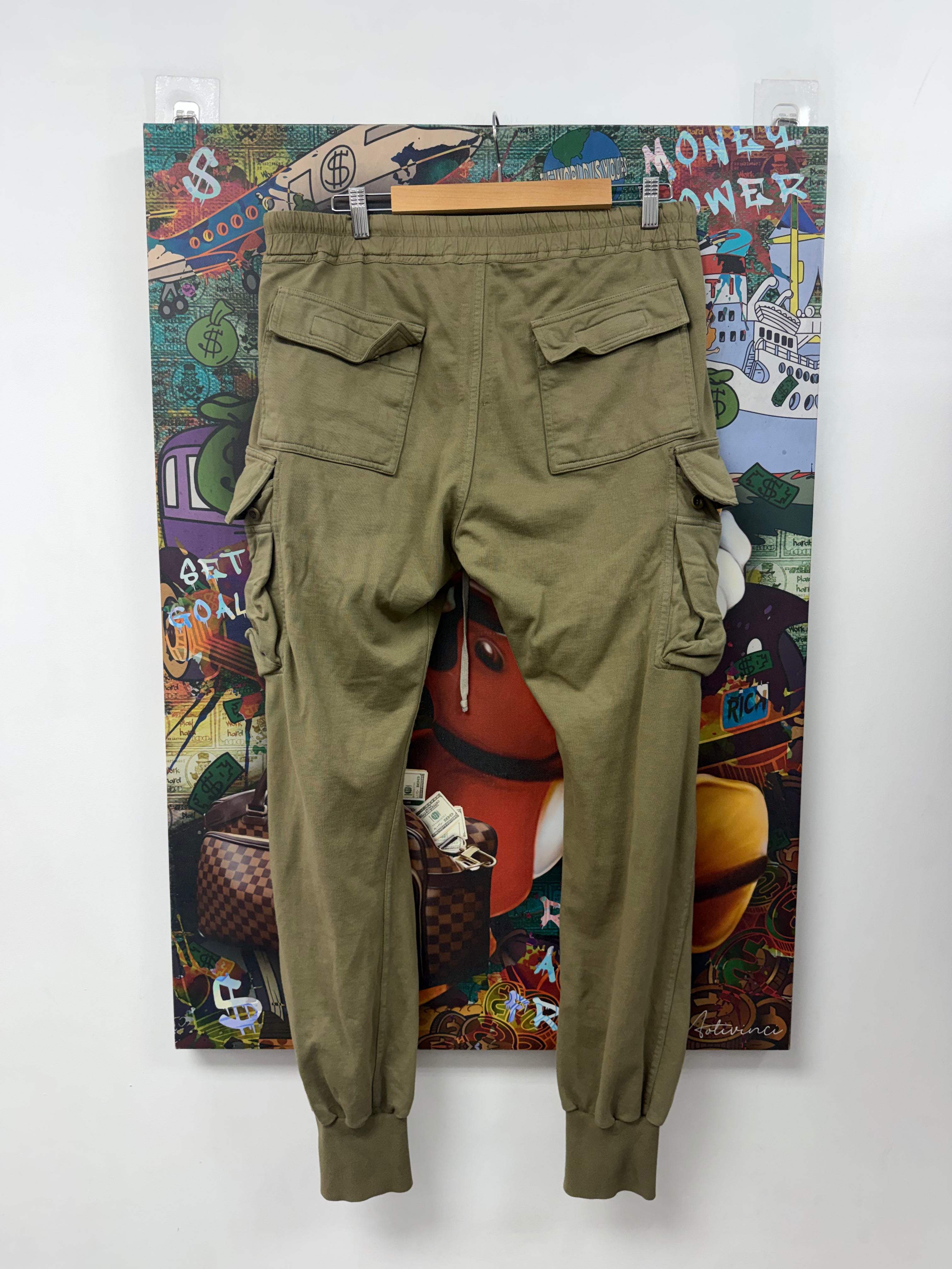 Rick Owens Tan Cargo Sweats