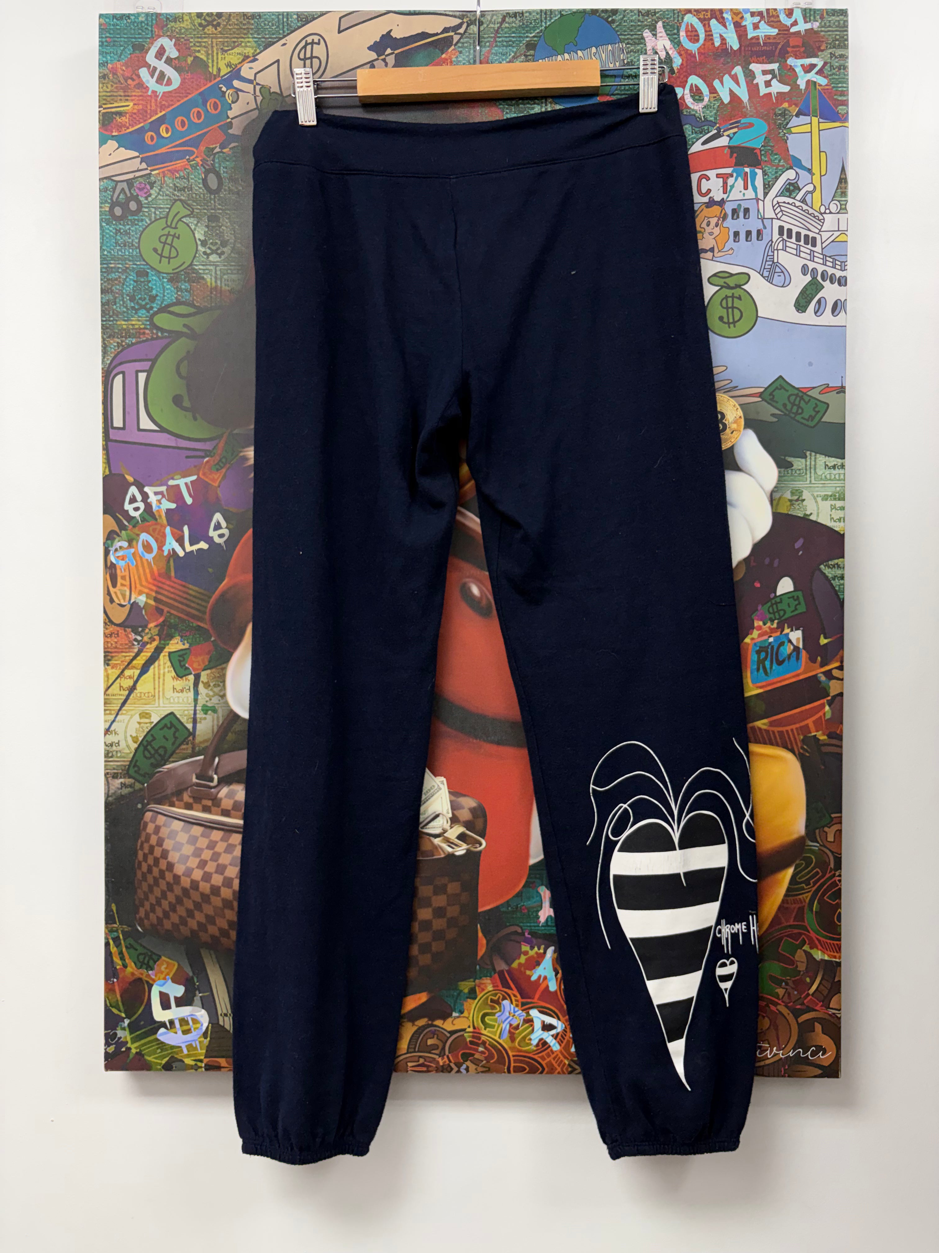 Chrome Hearts Navy White Triple Cross Black Heart Thin (Women's) Sweatsuit