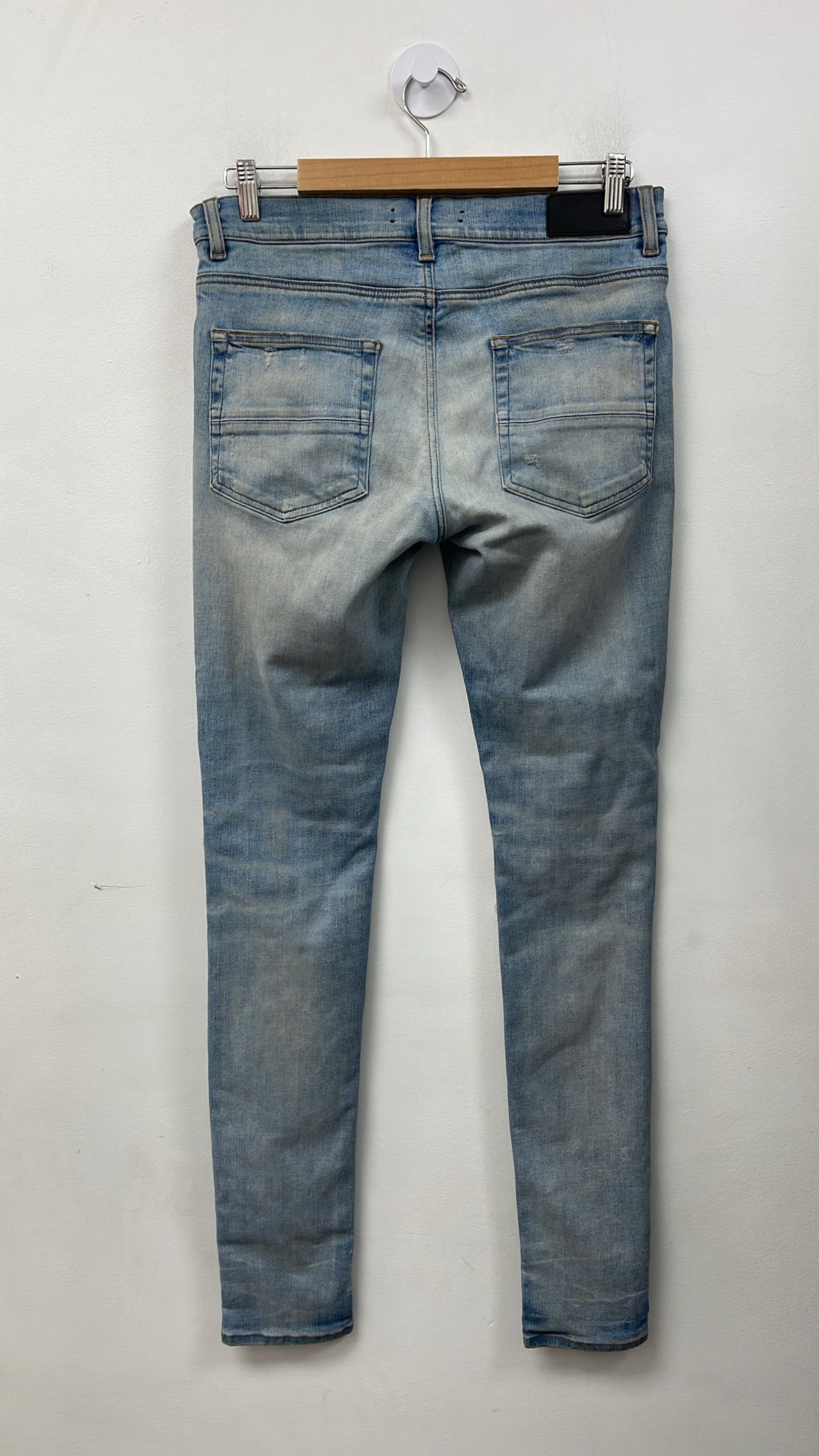 Amiri Light Wash Multi Paisley Thrasher Jeans