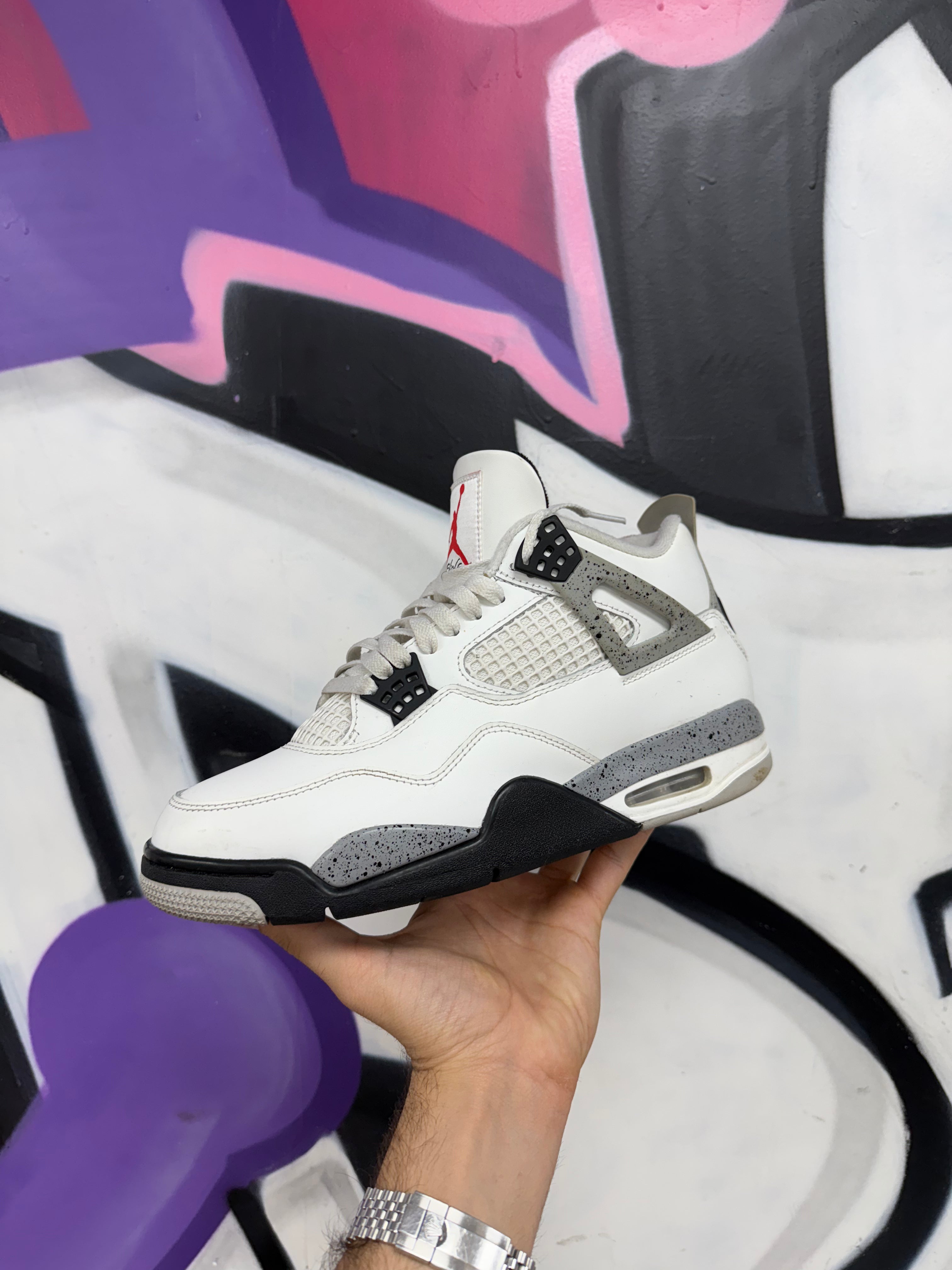 Jordan 4 White Cement Sneakers