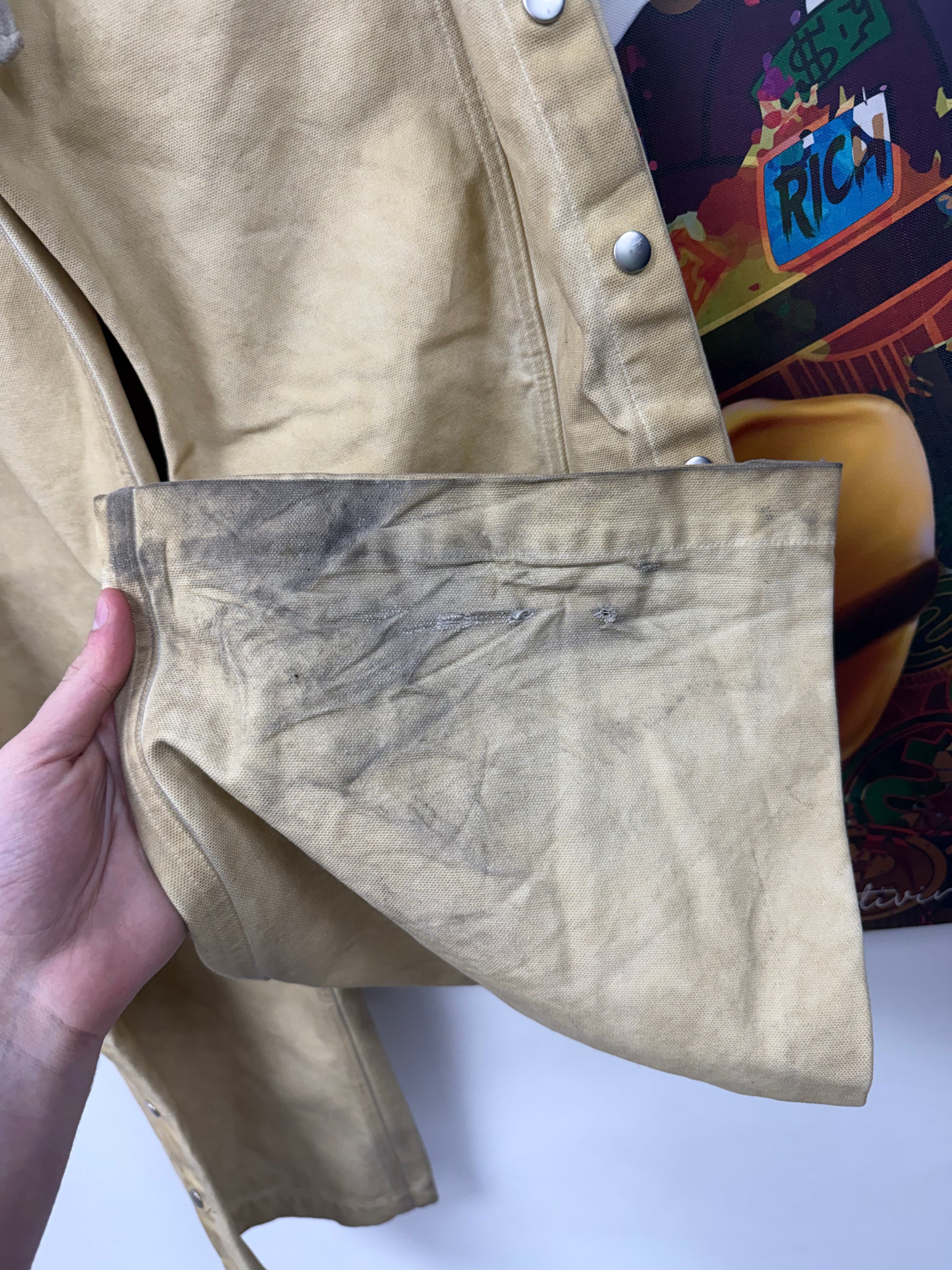 Rick Owens Parchment Distressed Pusher Pants