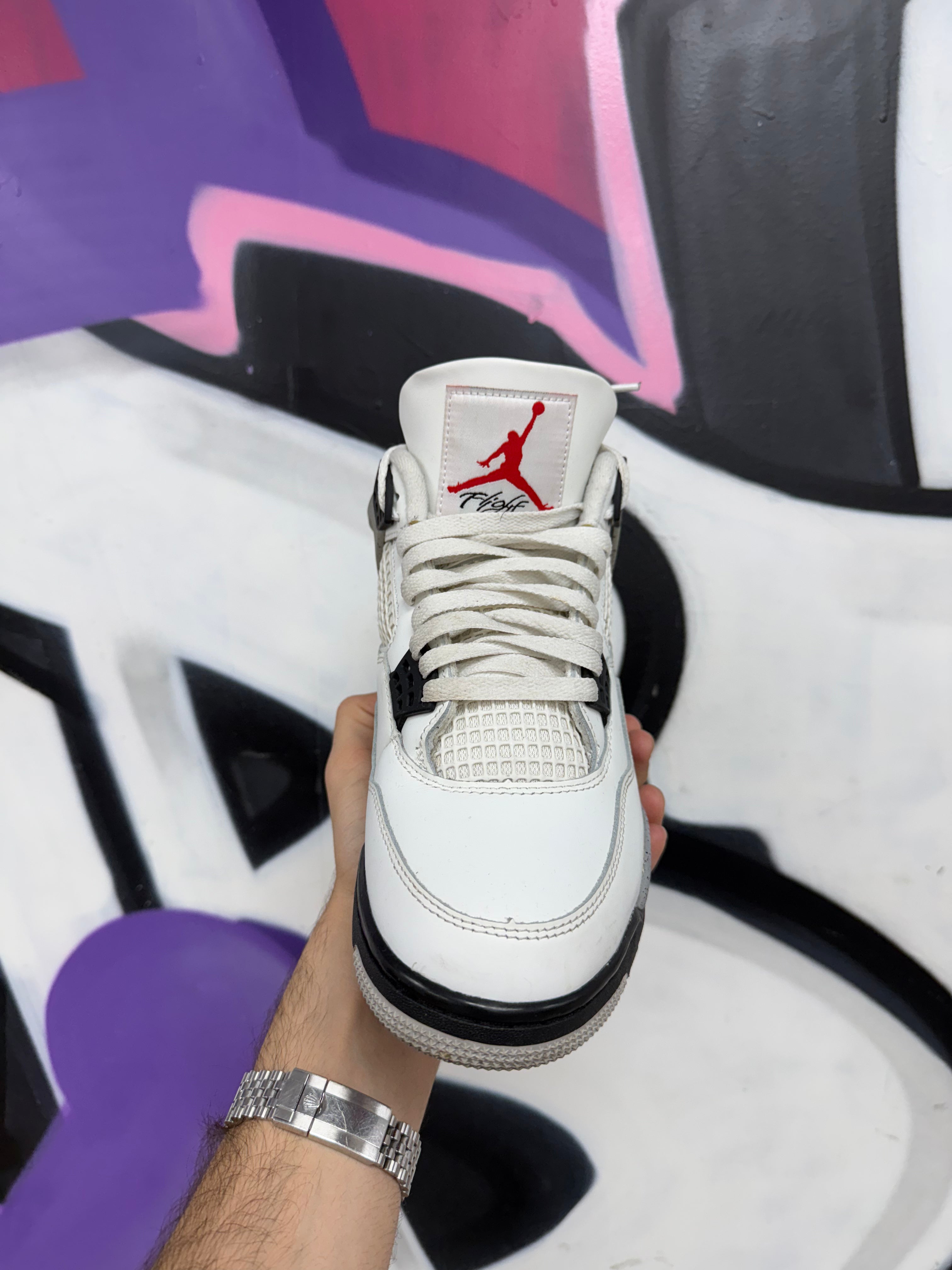 Jordan 4 White Cement Sneakers