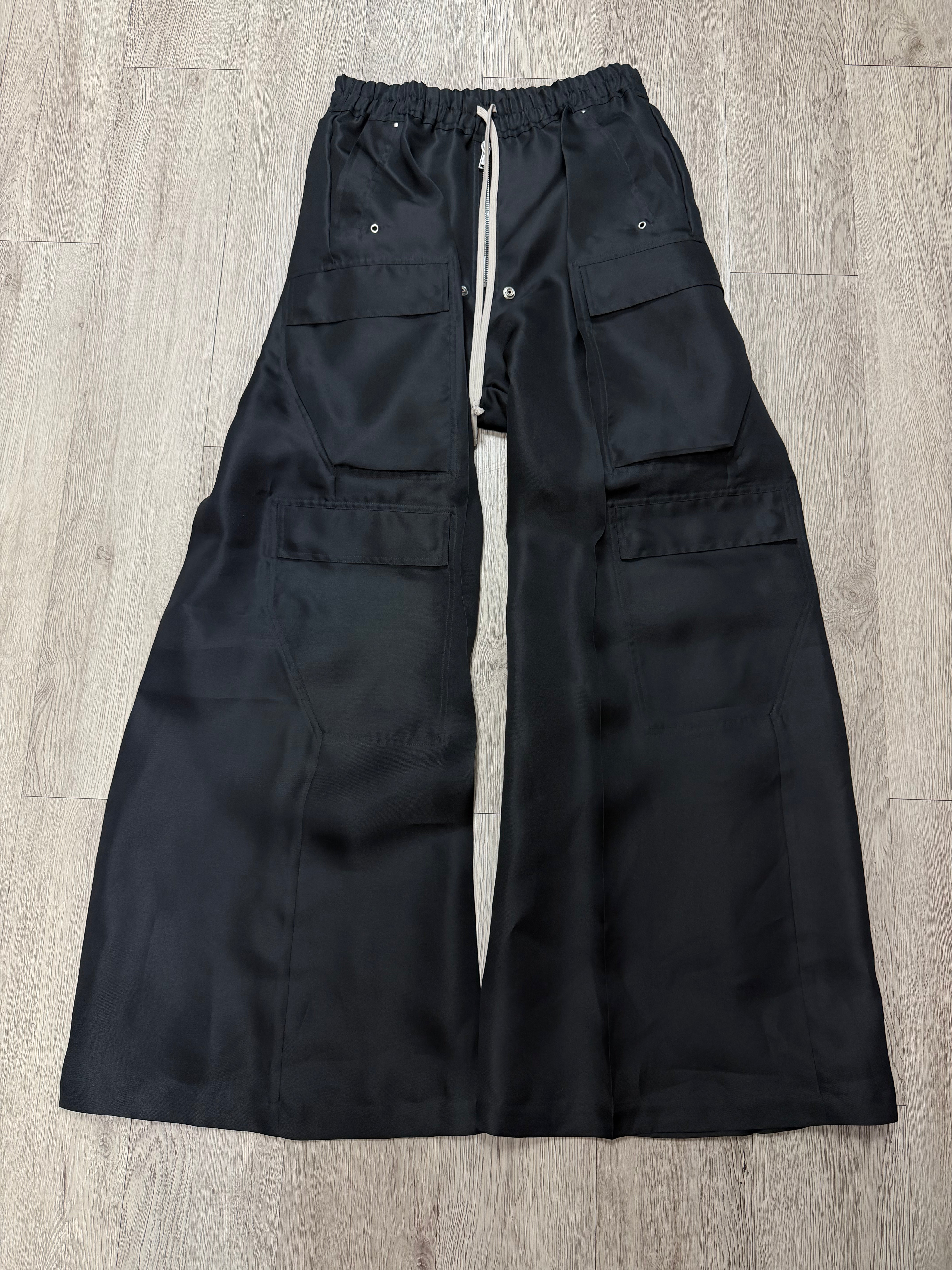 Rick Owens Black Nylon Cargo Nylon (50) Pants