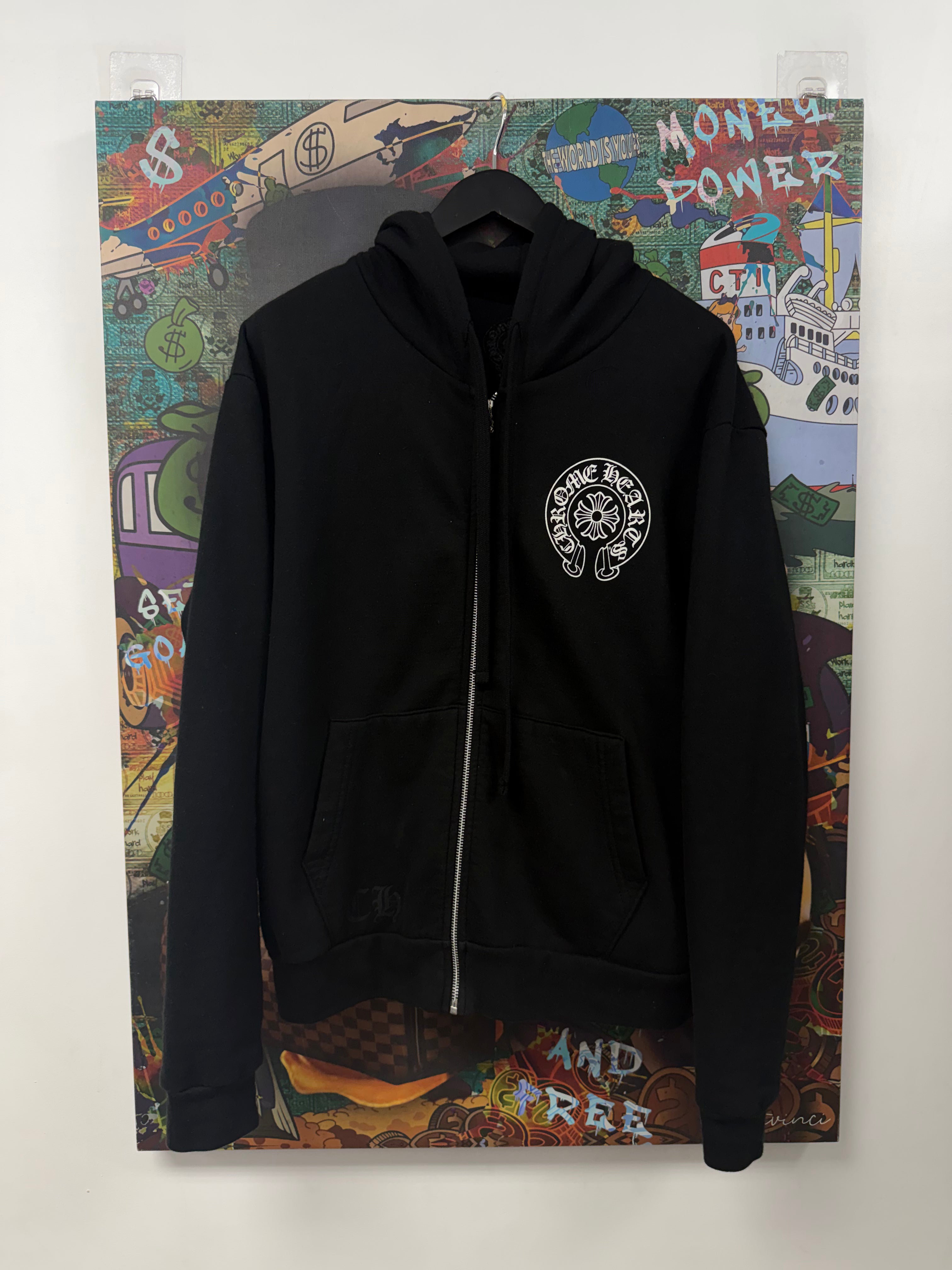 Chrome Hearts Black Honolulu Horseshoe Zip Up Hoodie