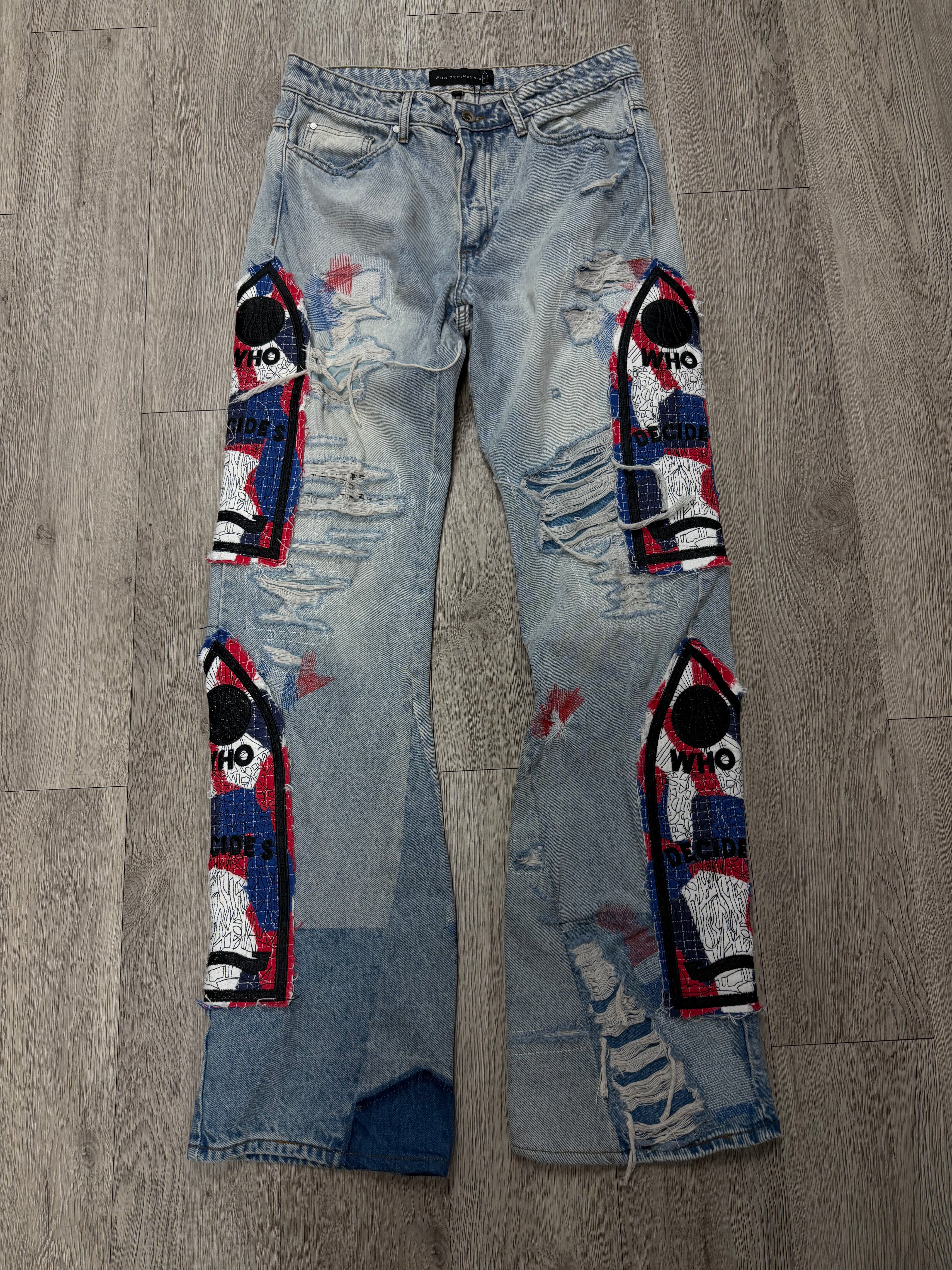 Who Decides War Light Wash Glory RWB Jeans