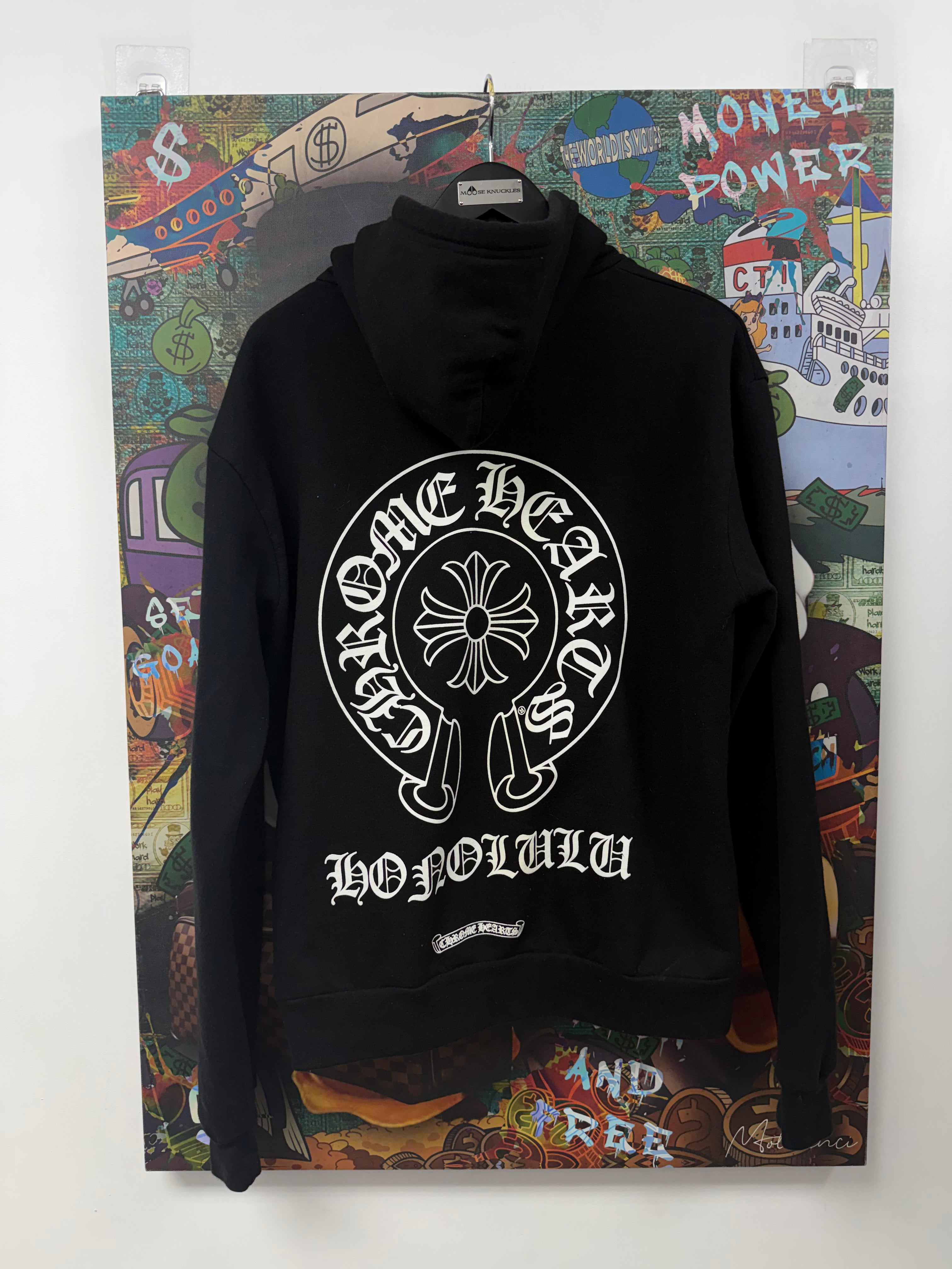 Chrome Hearts Black Honolulu Horseshoe Zip Up Hoodie
