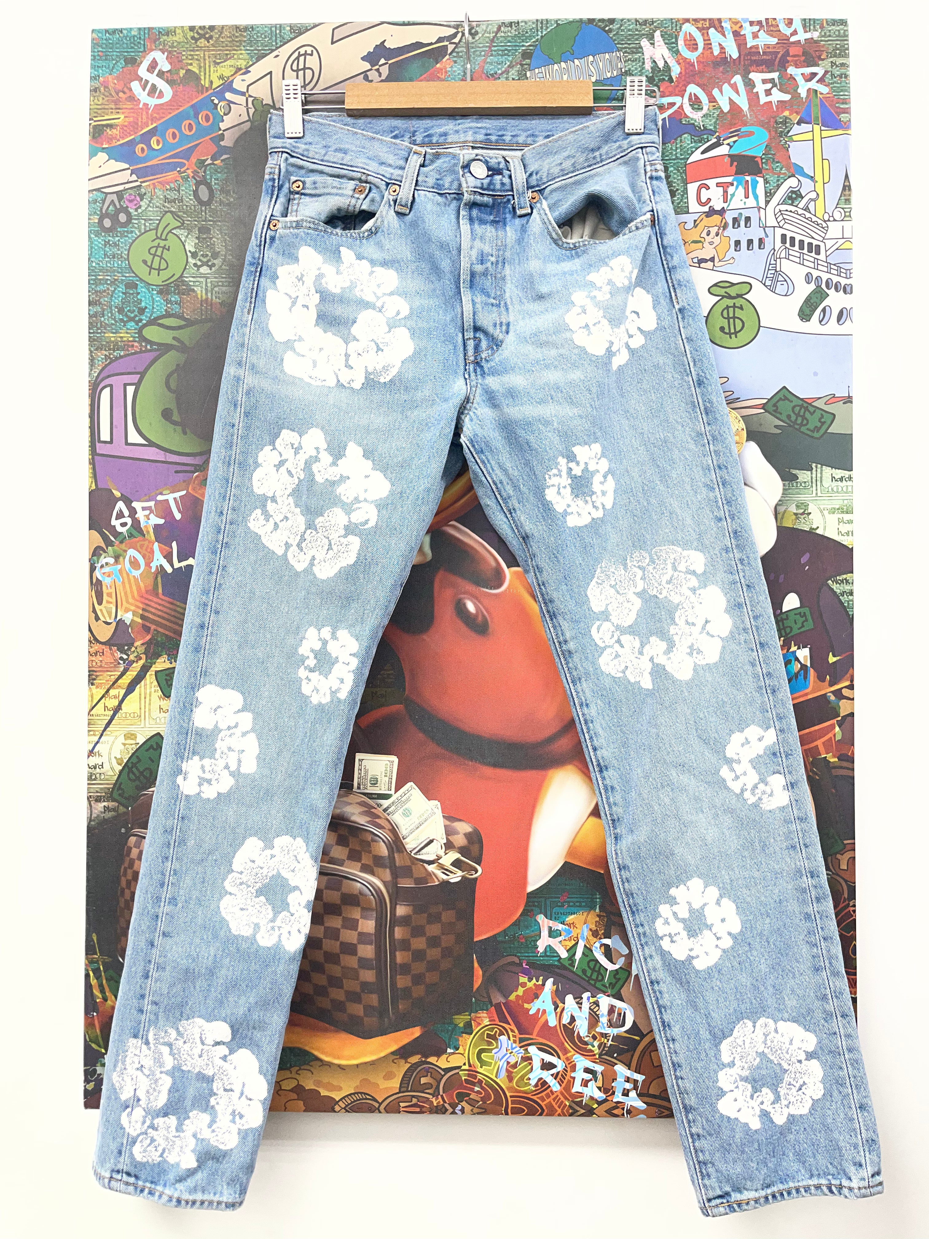 Denim Tears Light Wash Wreath Jeans
