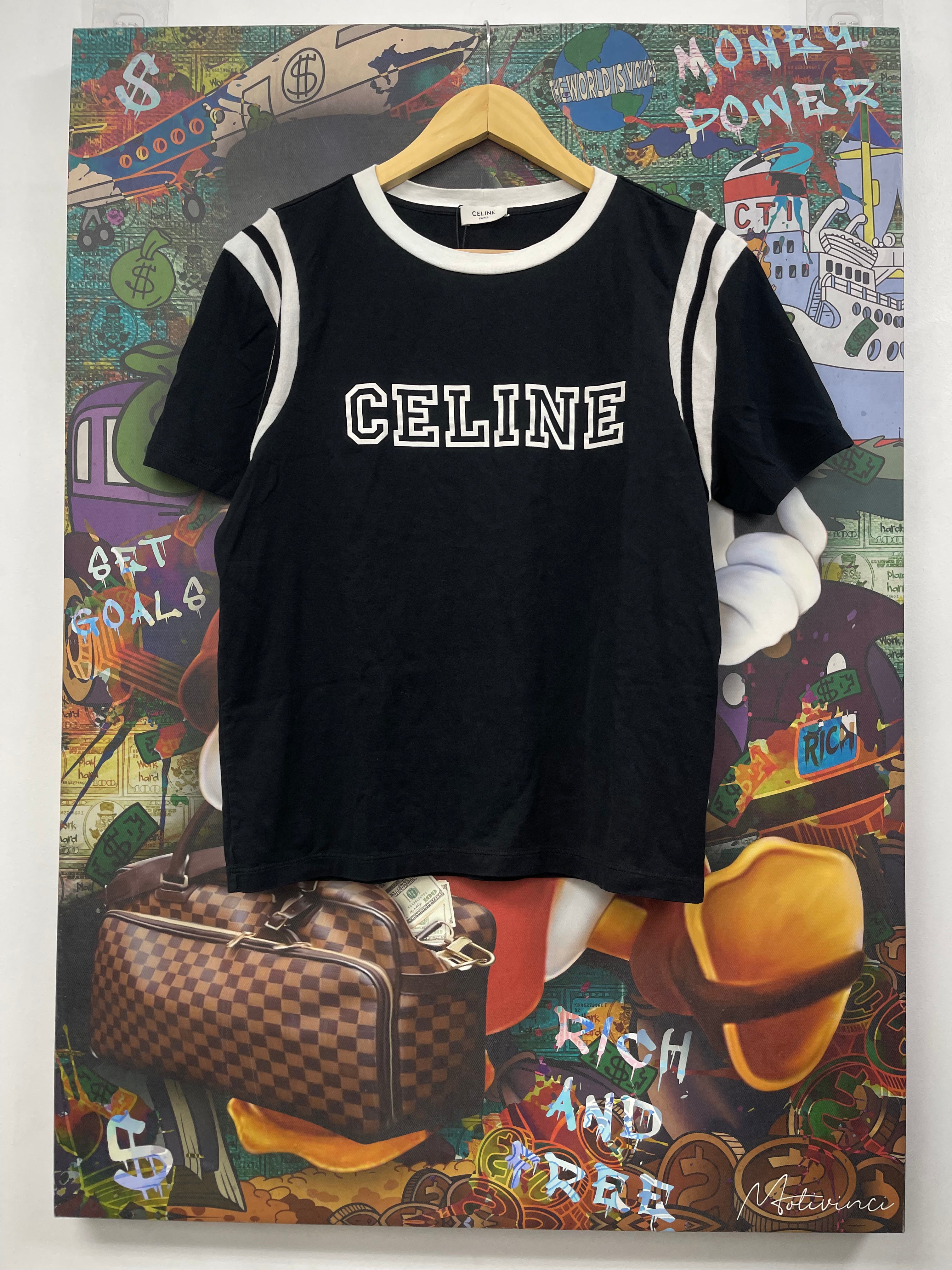 Celine Black Cropped (Women's) Tee