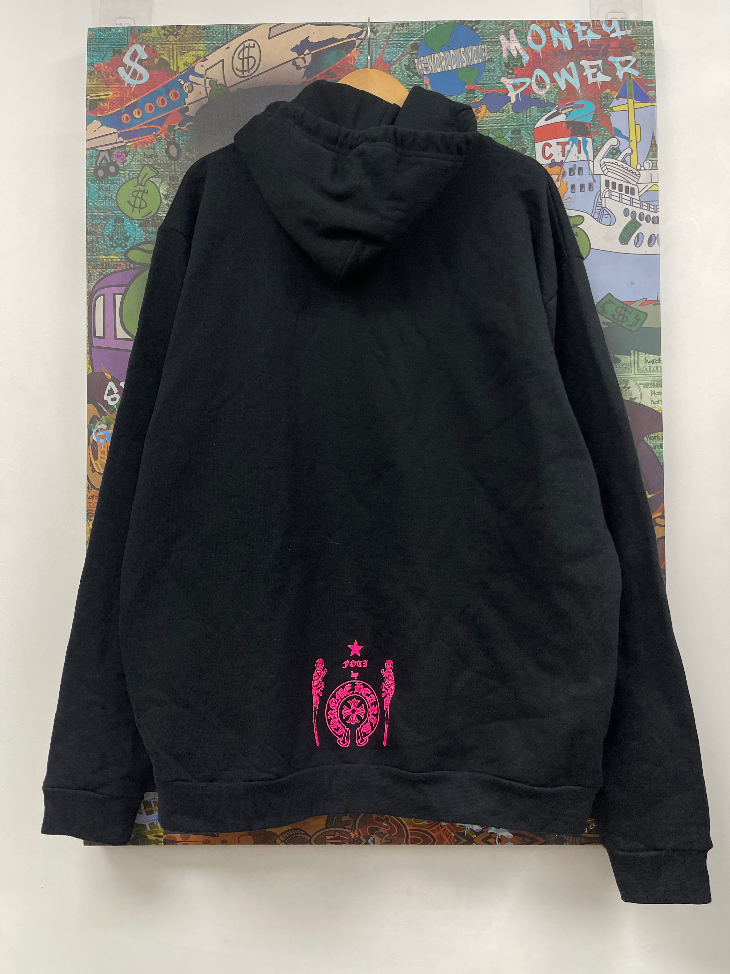 Chrome Hearts FOTI Pink Skull Hoodie