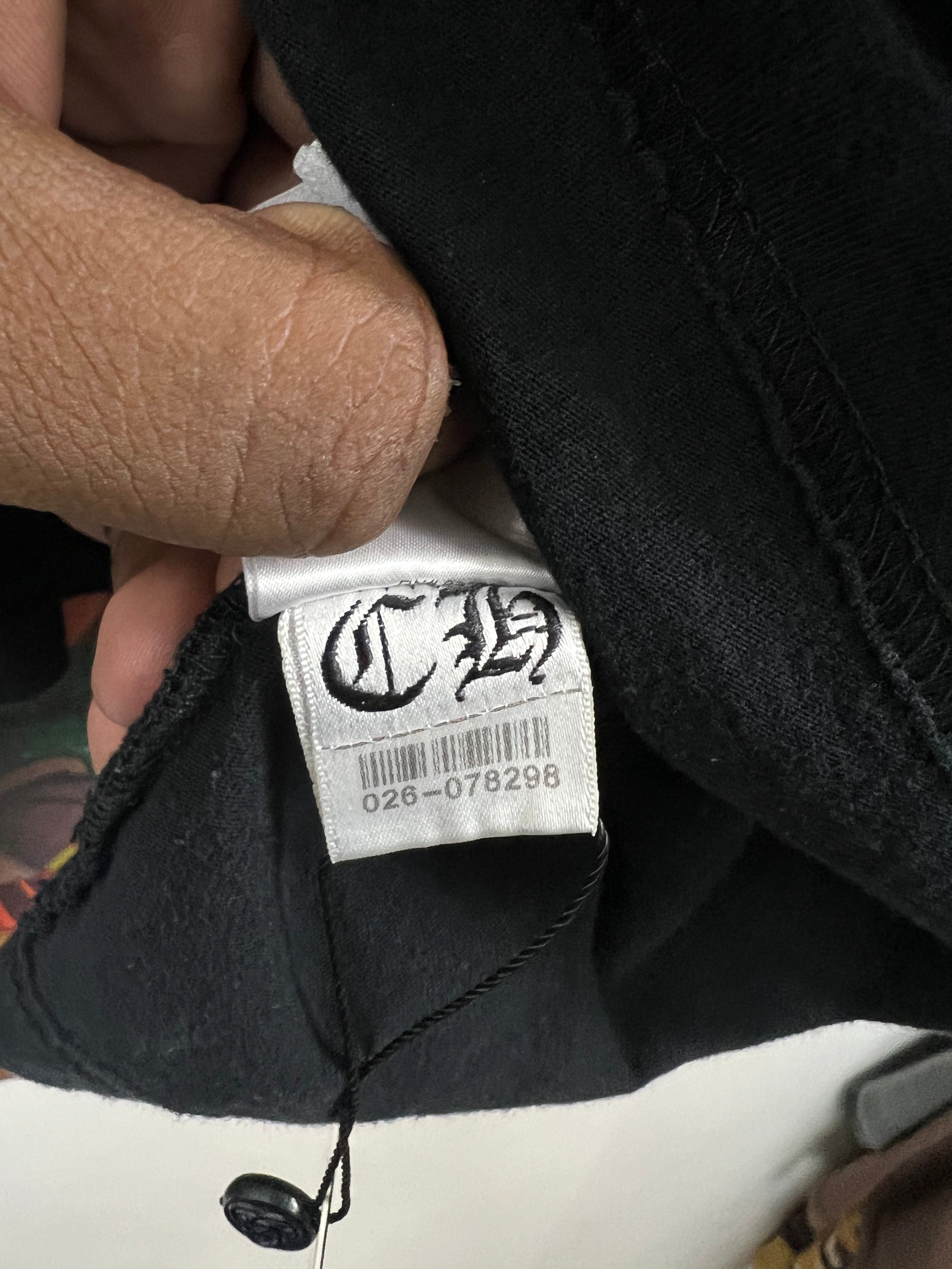 Chrome Hearts Black Red Scroll Logo Tee