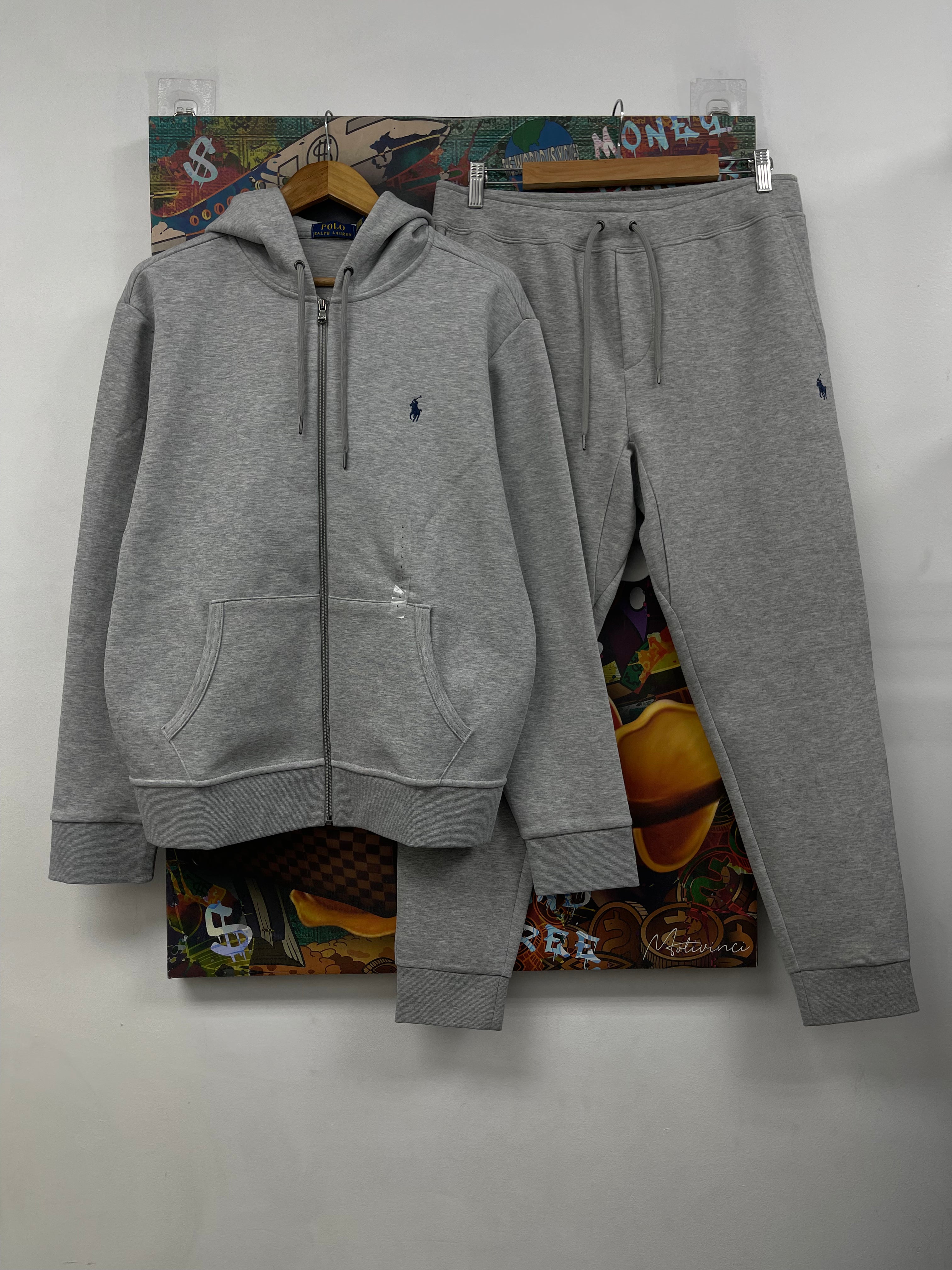 Polo Grey Navy Tech Sweatsuit