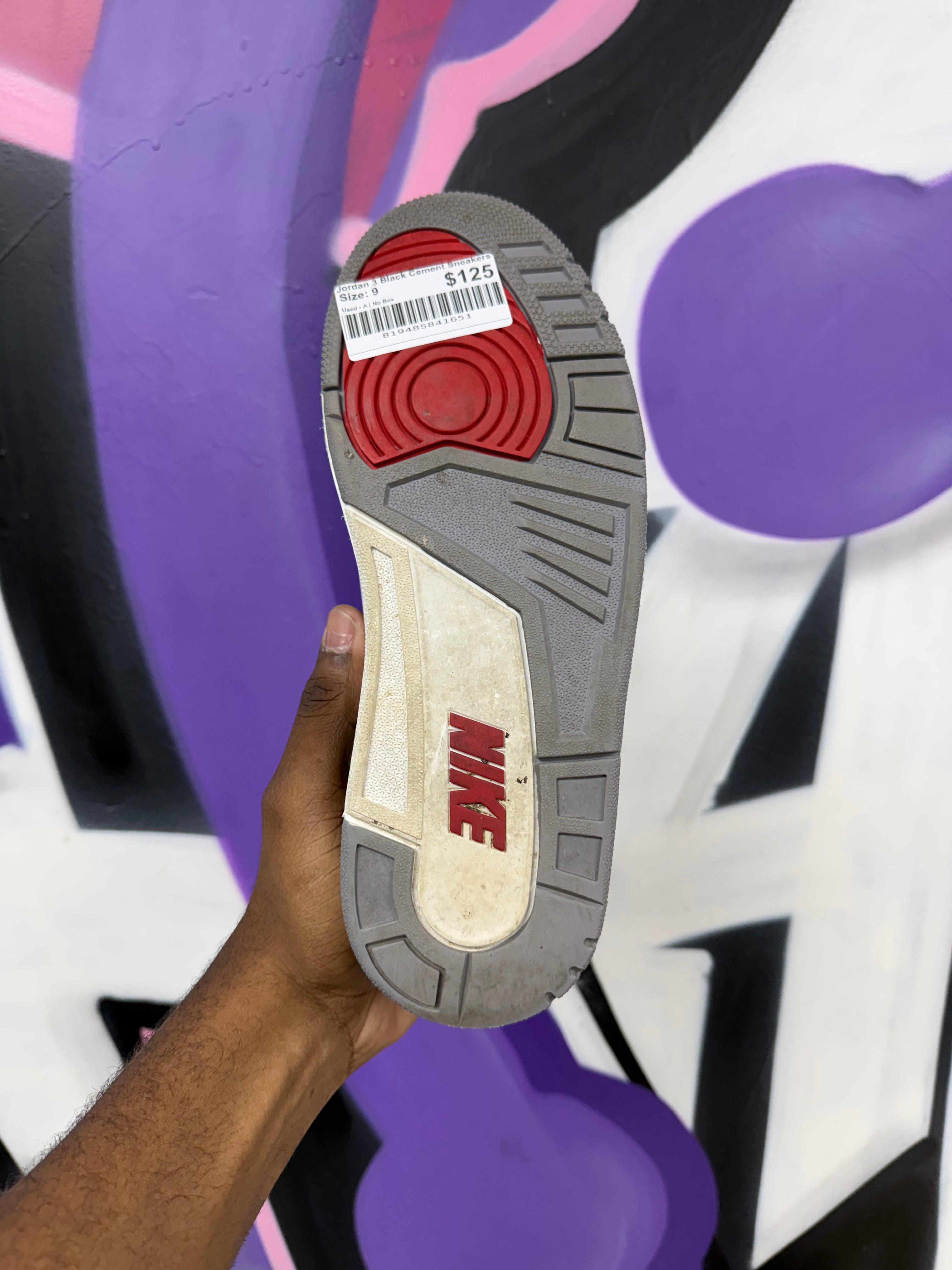 Jordan 3 Black Cement Sneakers