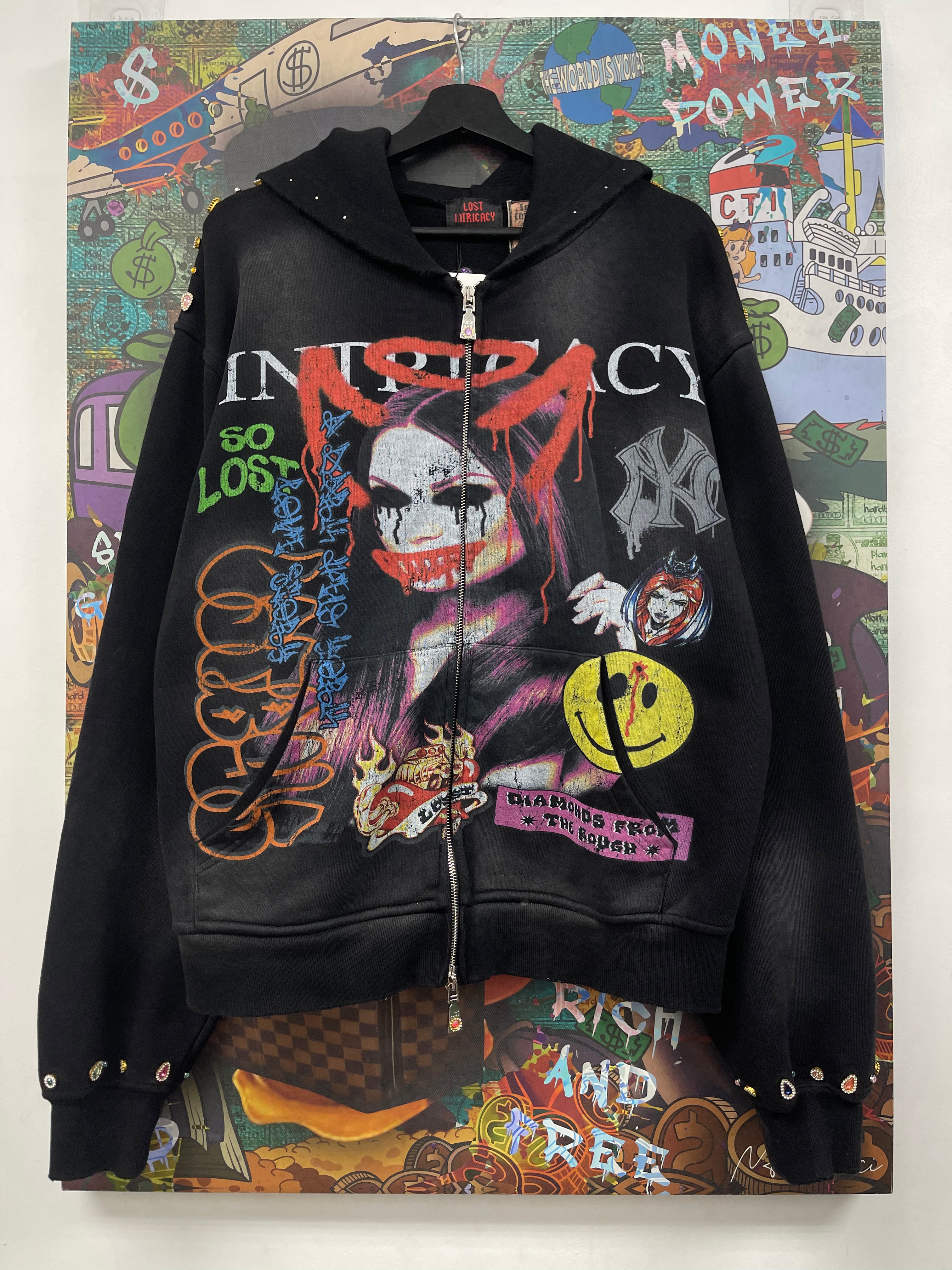 Lost Intricacy Black Paper Magazine Zip Up
