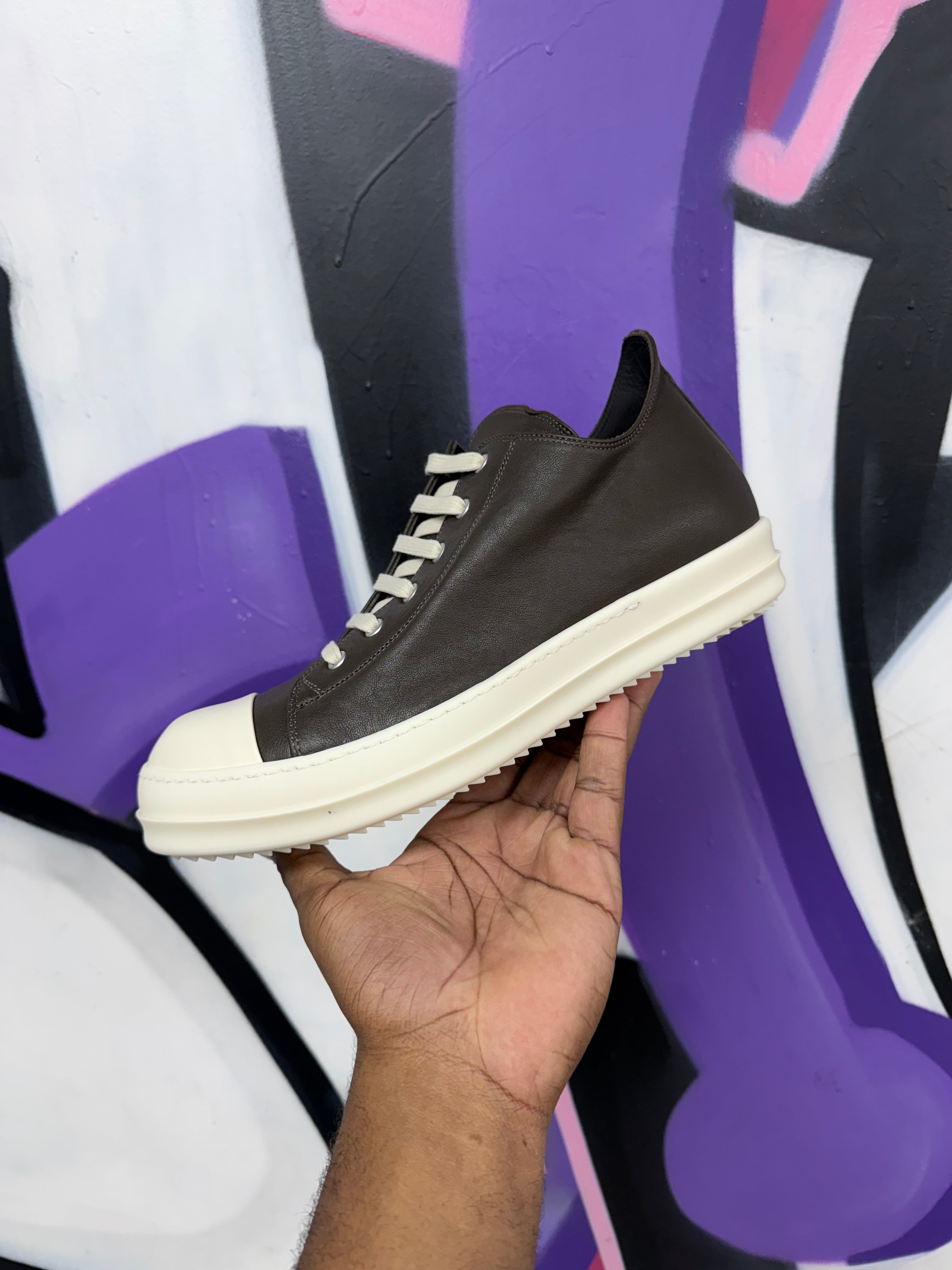 Rick Owens Grease & Milk Mainline Ramone Low Sneakers