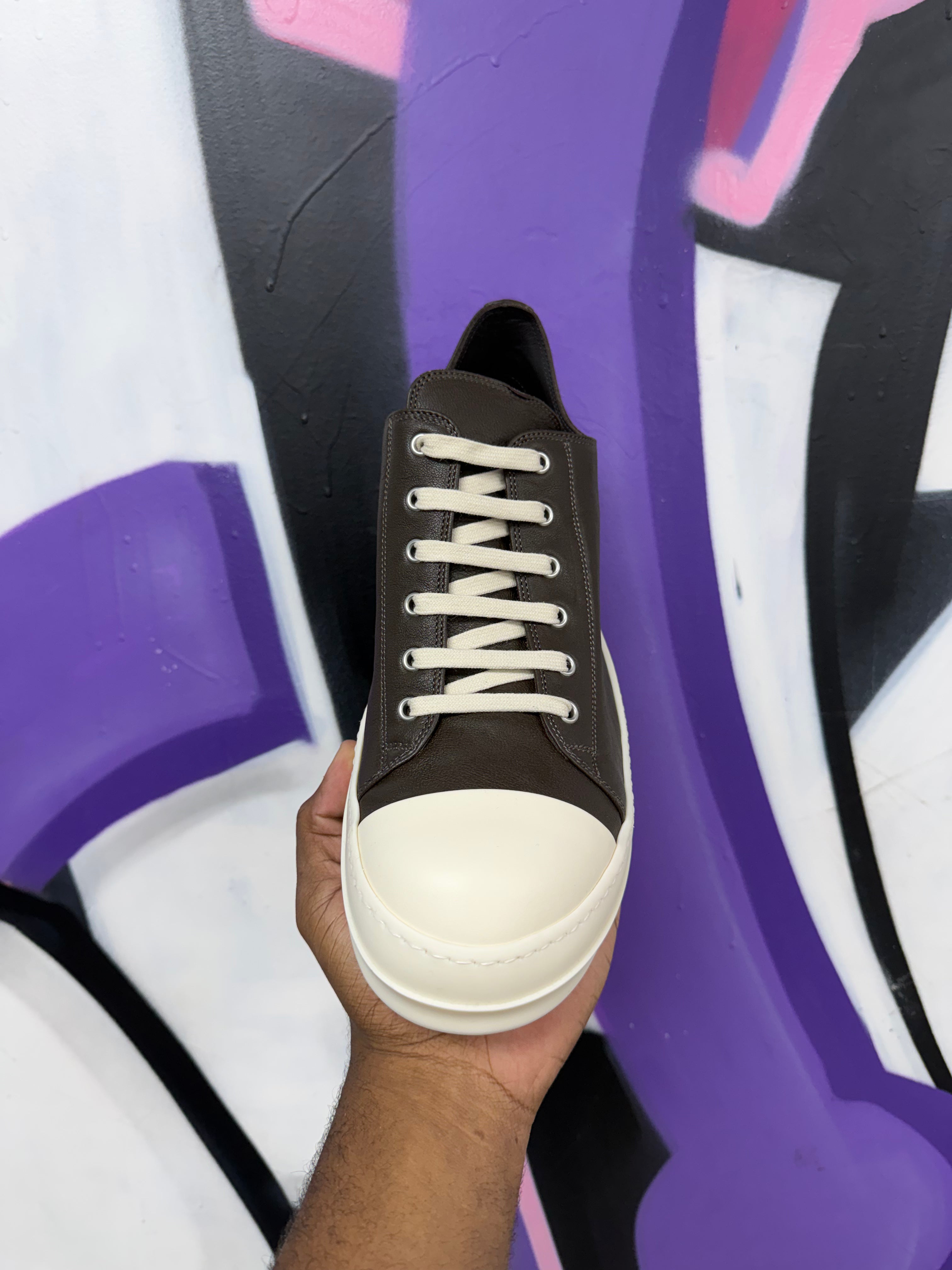 Rick Owens Grease & Milk Mainline Ramone Low Sneakers