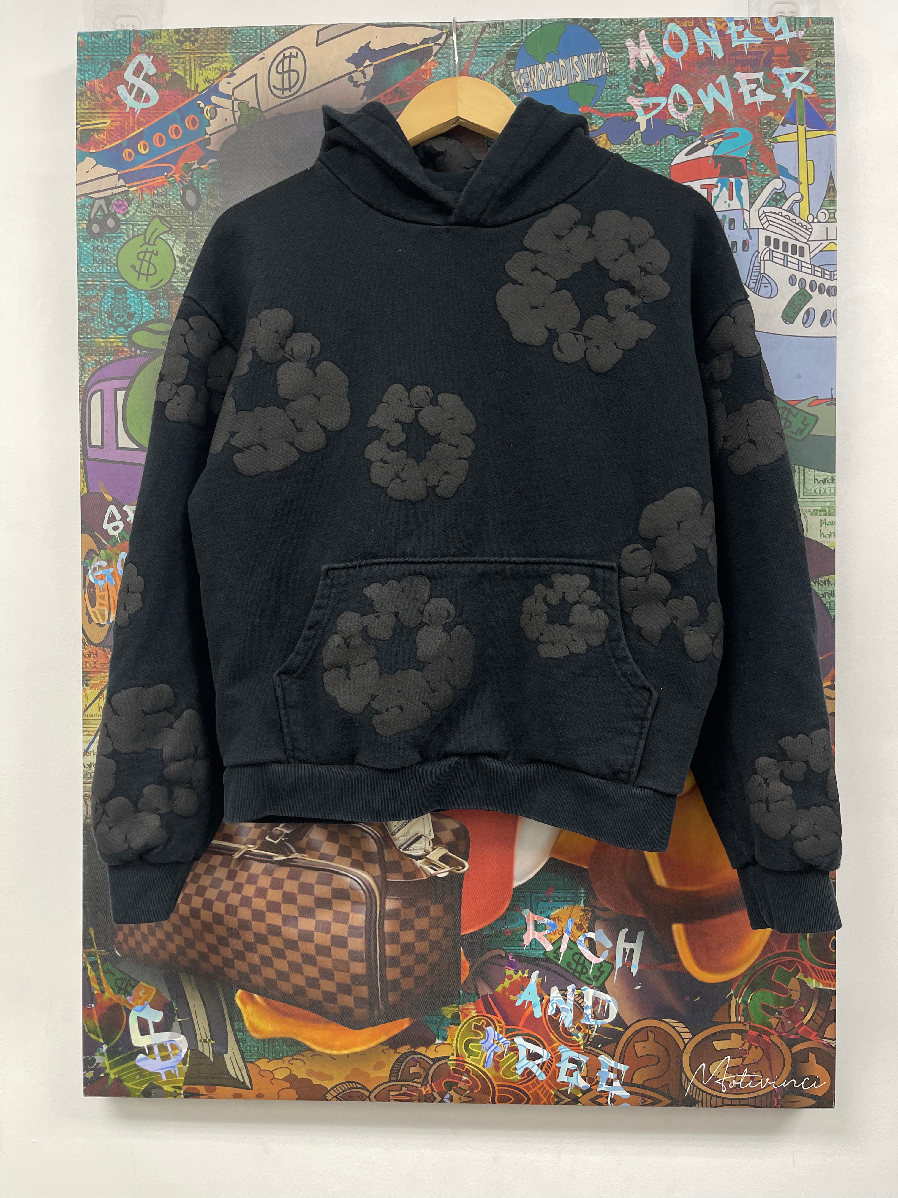 Denim Tears Black Mono Wreath Hoodie