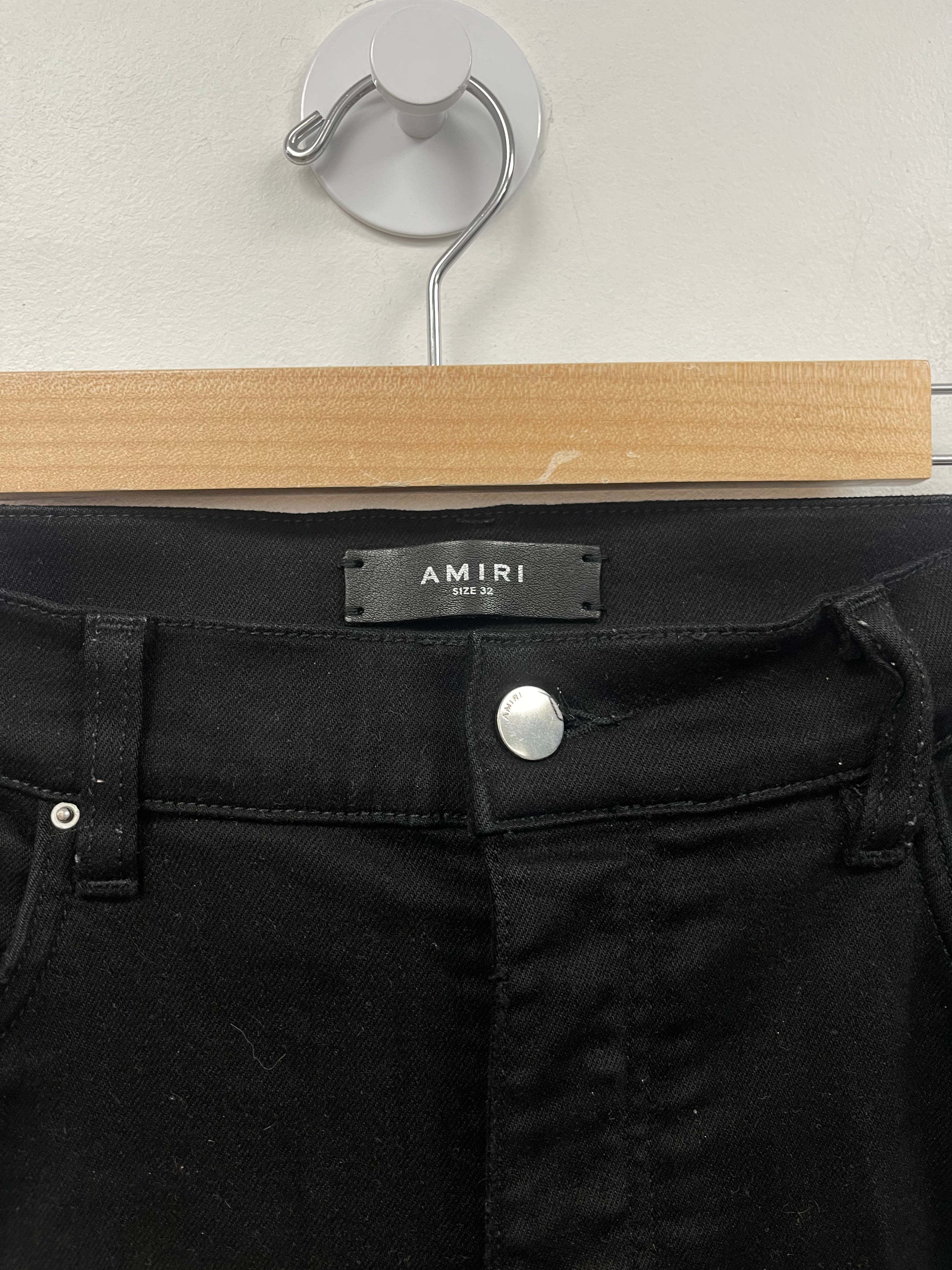 Amiri Black Blue Gradient Bones Jeans