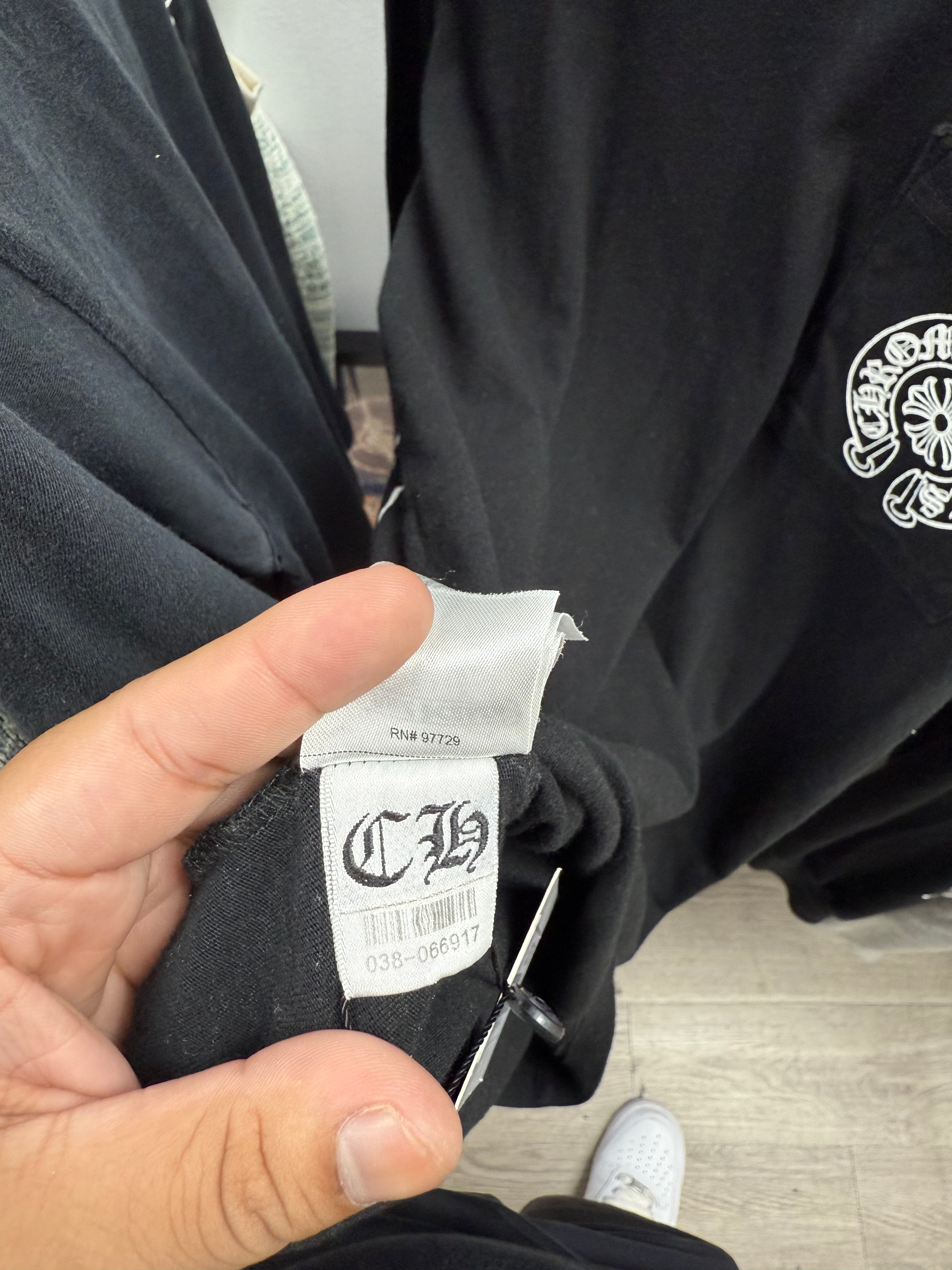 Chrome Hearts Black Horseshoe Floral Miami Long Sleeve
