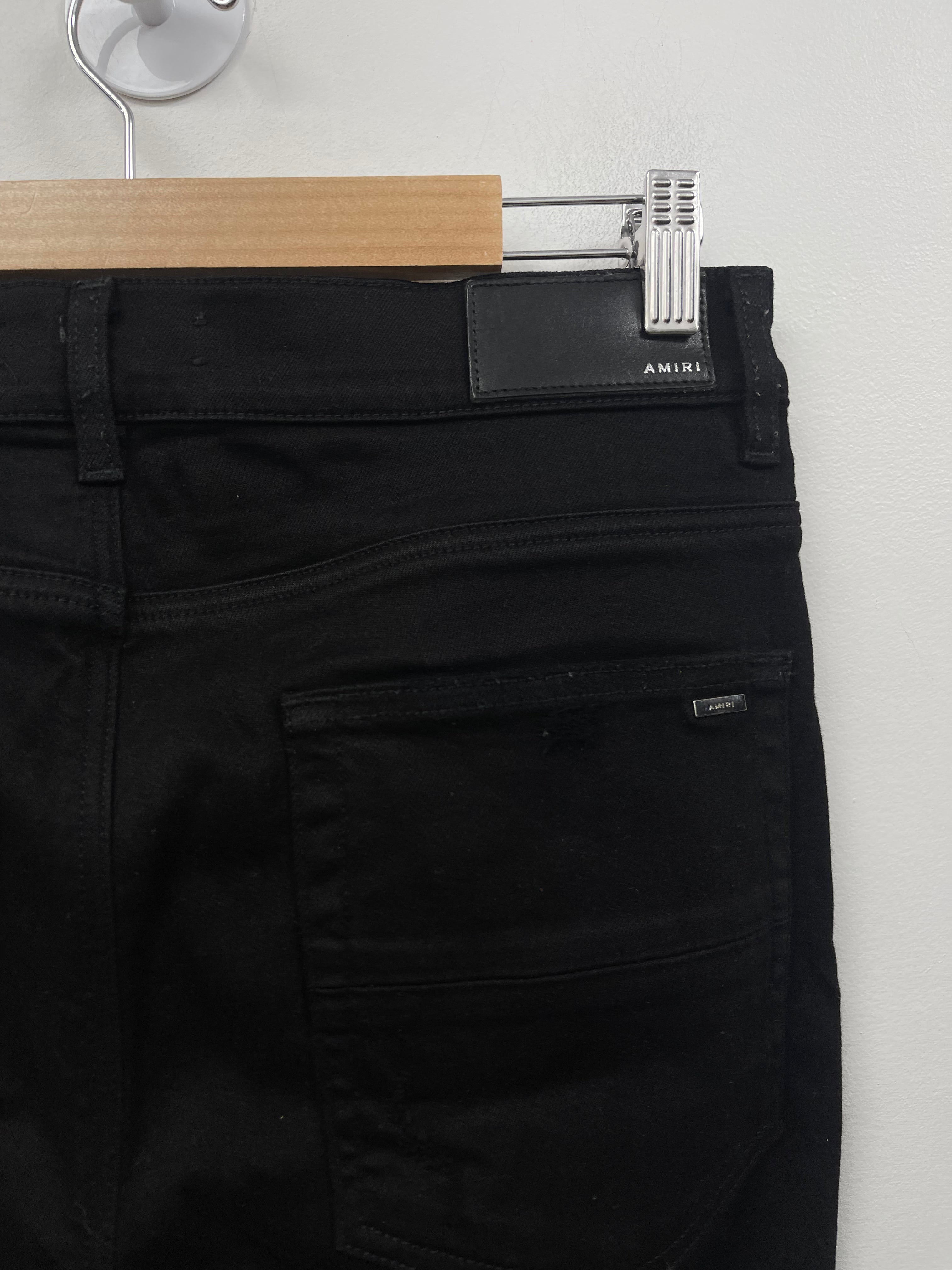 Amiri Black Blue Gradient Bones Jeans