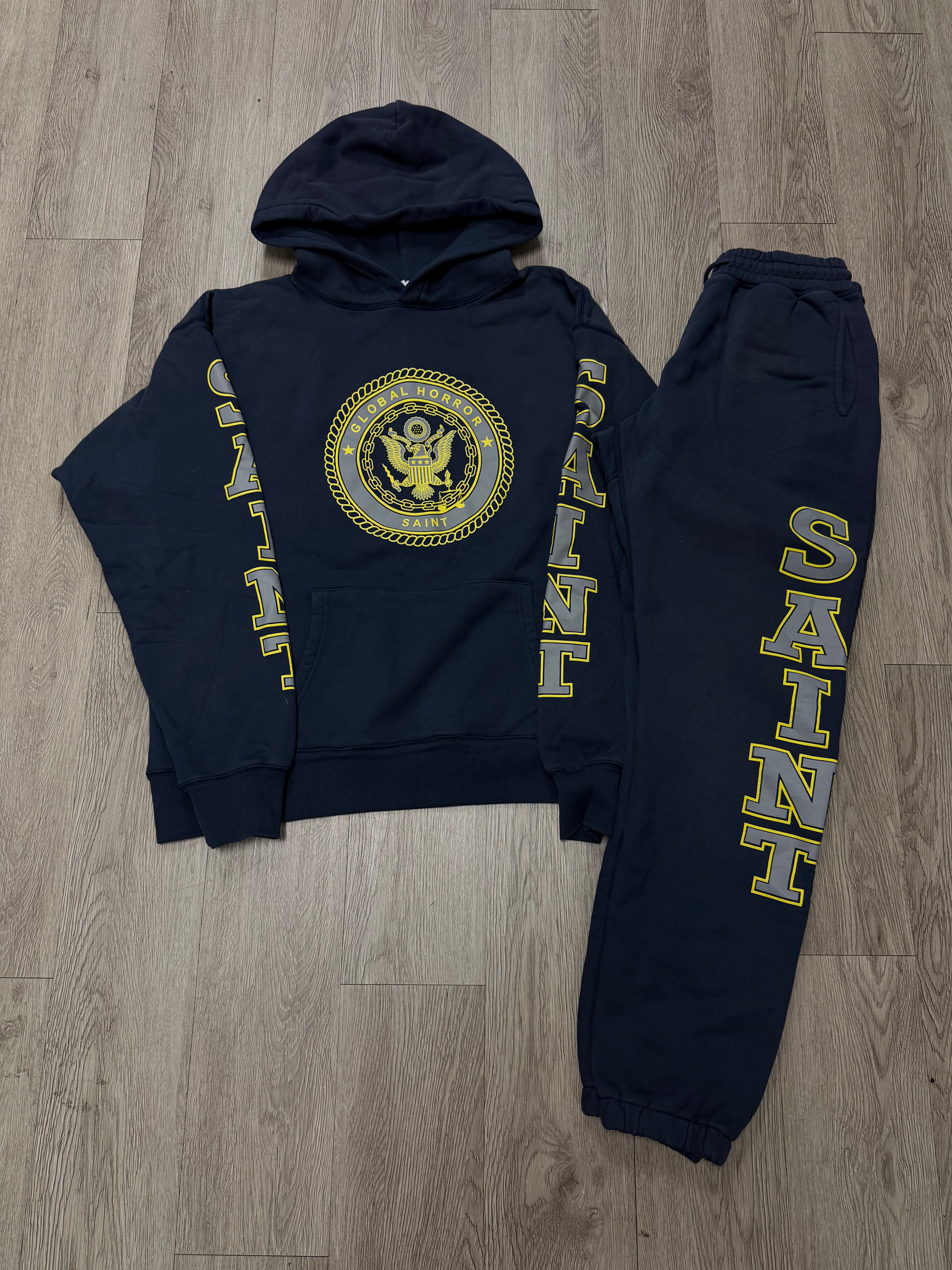 Saint Michael Navy Yellow Plurubus Sweatsuit