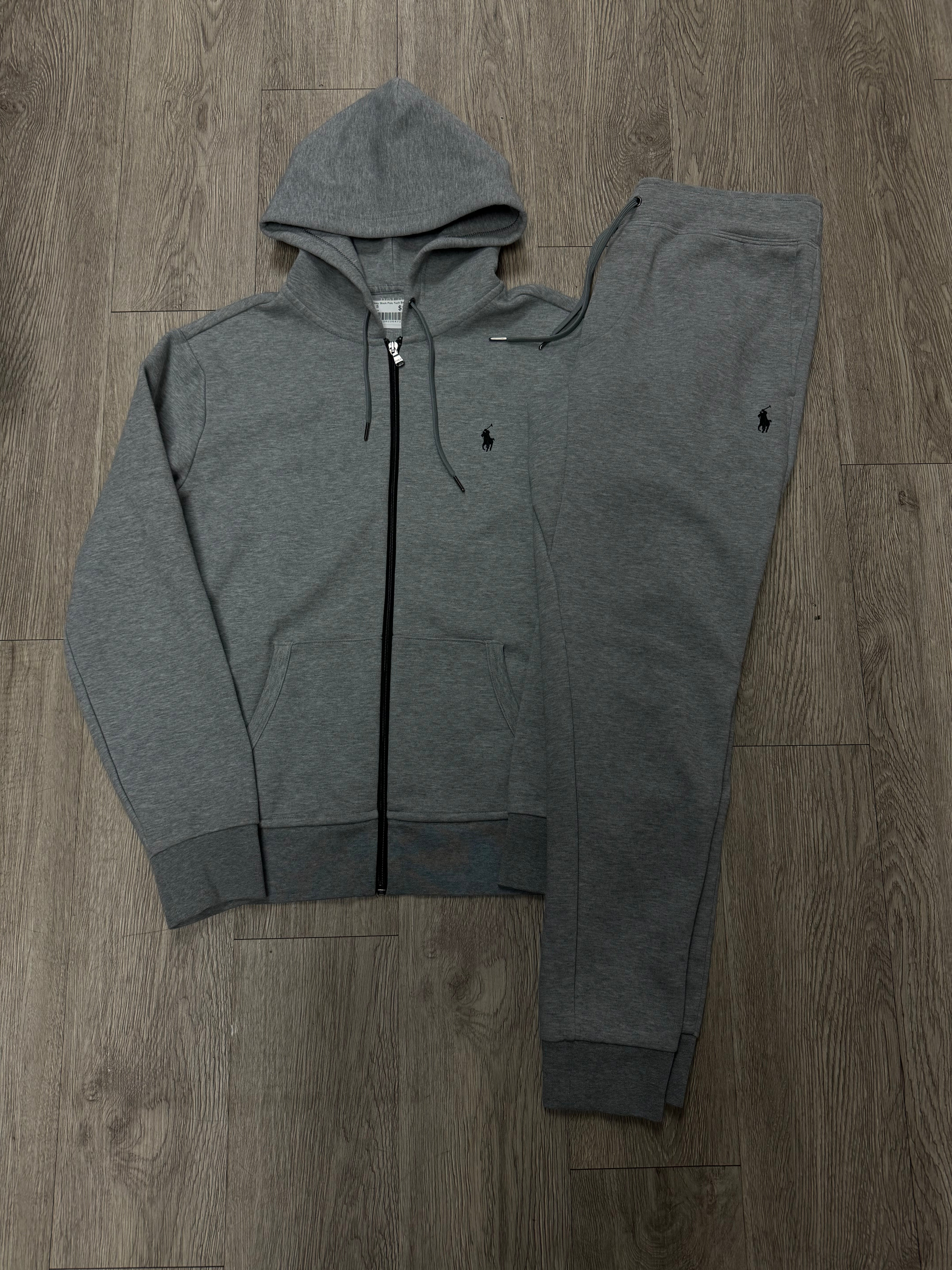 Polo Grey Black Polo Tech Sweatsuit