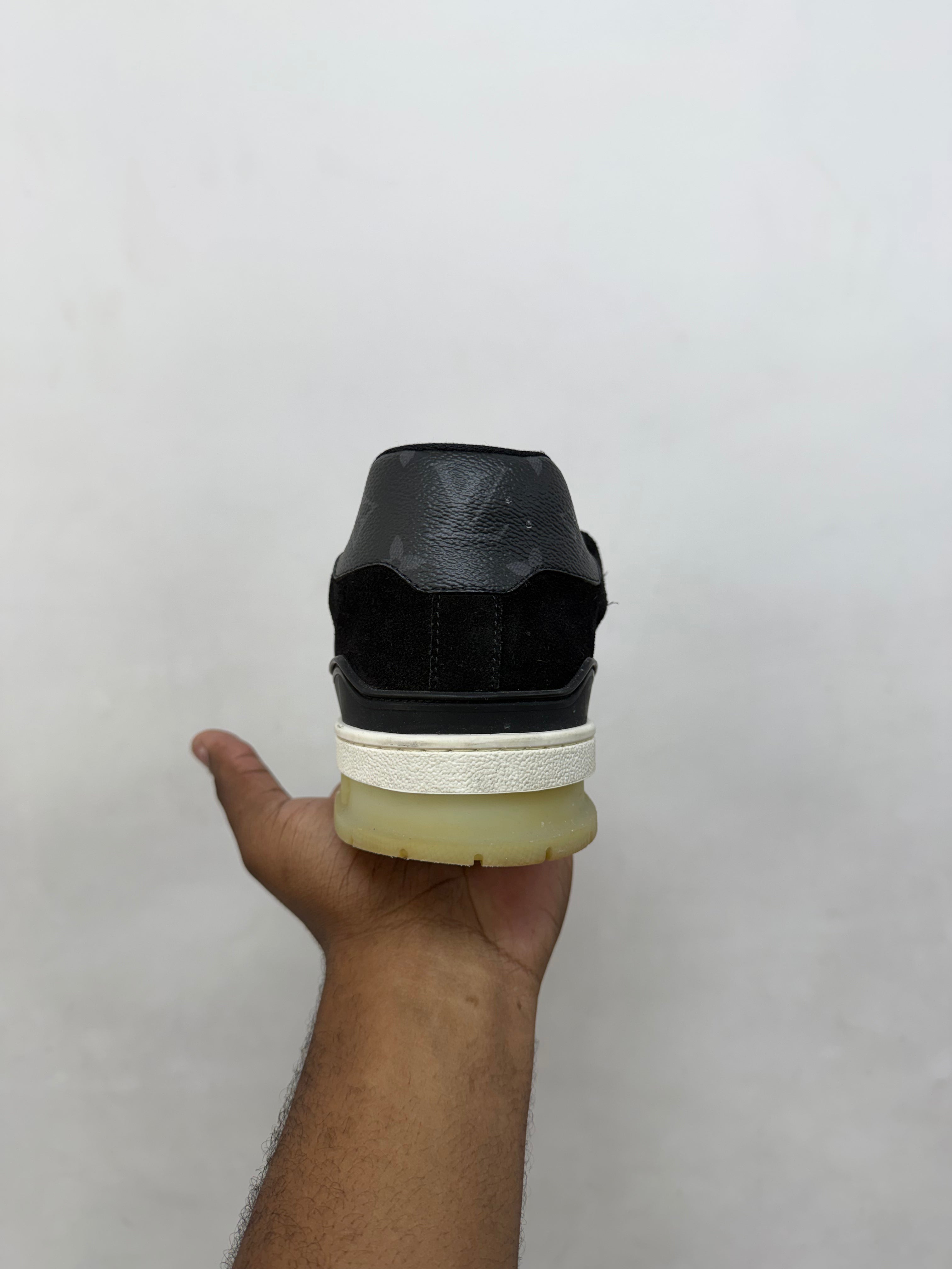 Louis Vuitton Black Suede Trainer Sneakers