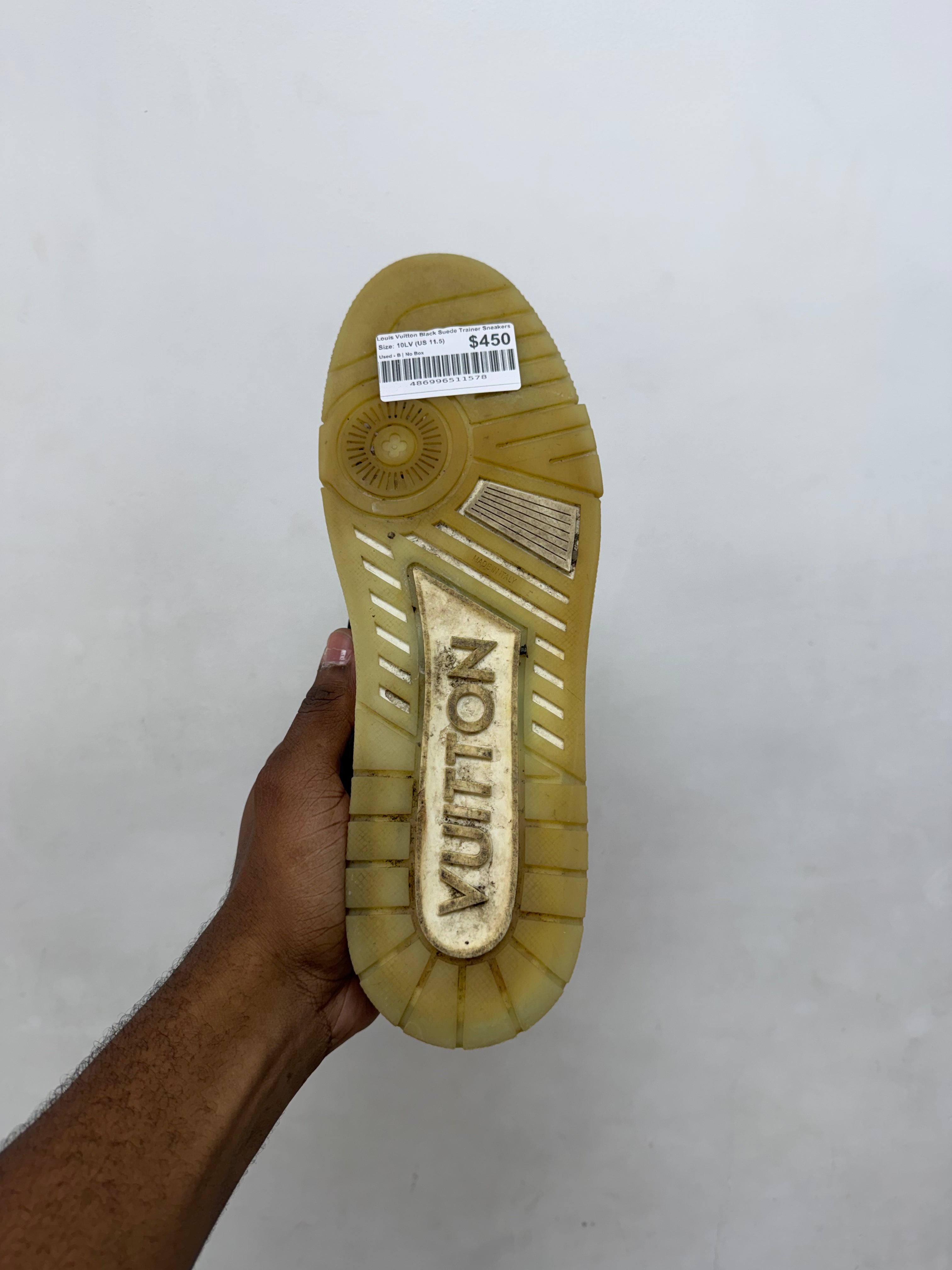 Louis Vuitton Black Suede Trainer Sneakers